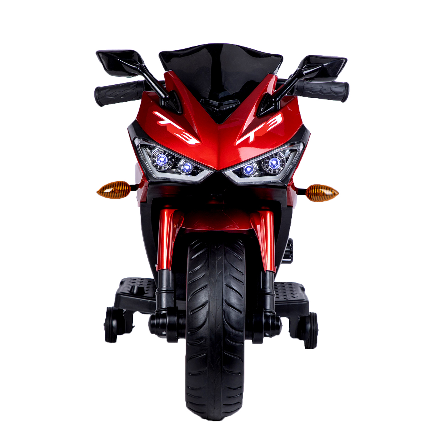 CIPACHO Kids Motorcycle 12V Powered Ride Ons for 3-6 Years Electric Kids Car Toys with Lightting Wheels, Red