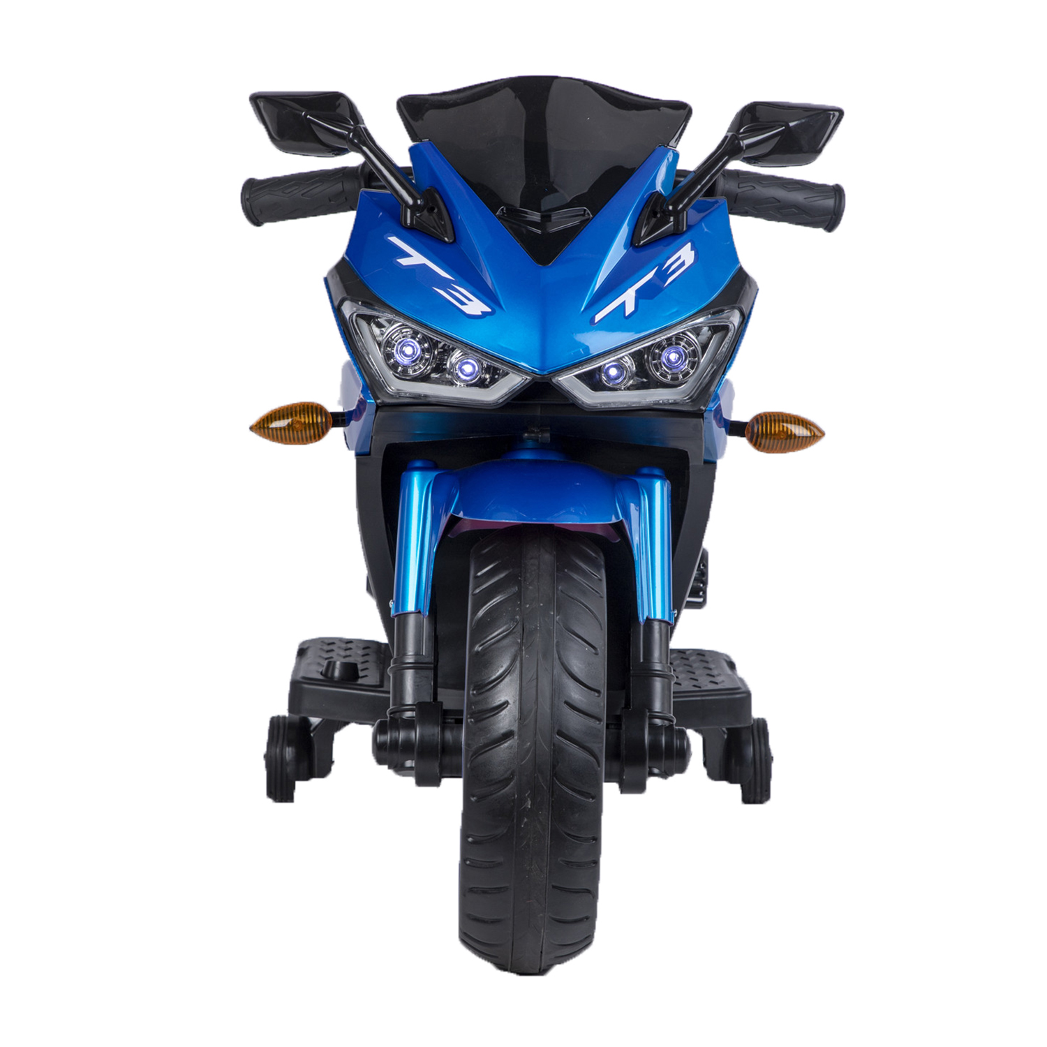 CIPACHO Kids Motorcycle 12V Powered Ride Ons for 3-6 Years Electric Kids Car Toys with Lightting Wheels, Blue