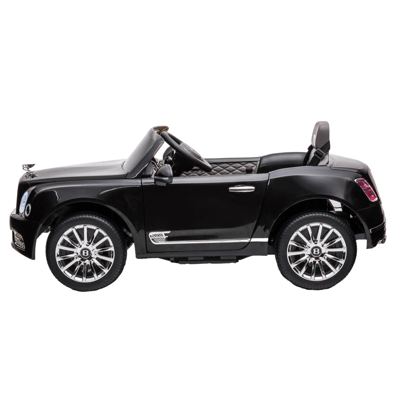 CIPACHO 12V Electric Kid Ride On Car, Bentley Mulsanne Licensed Cars for Kids, 4 Wheels Motorized Vehicles Children Toys, 2 Speeds, Black