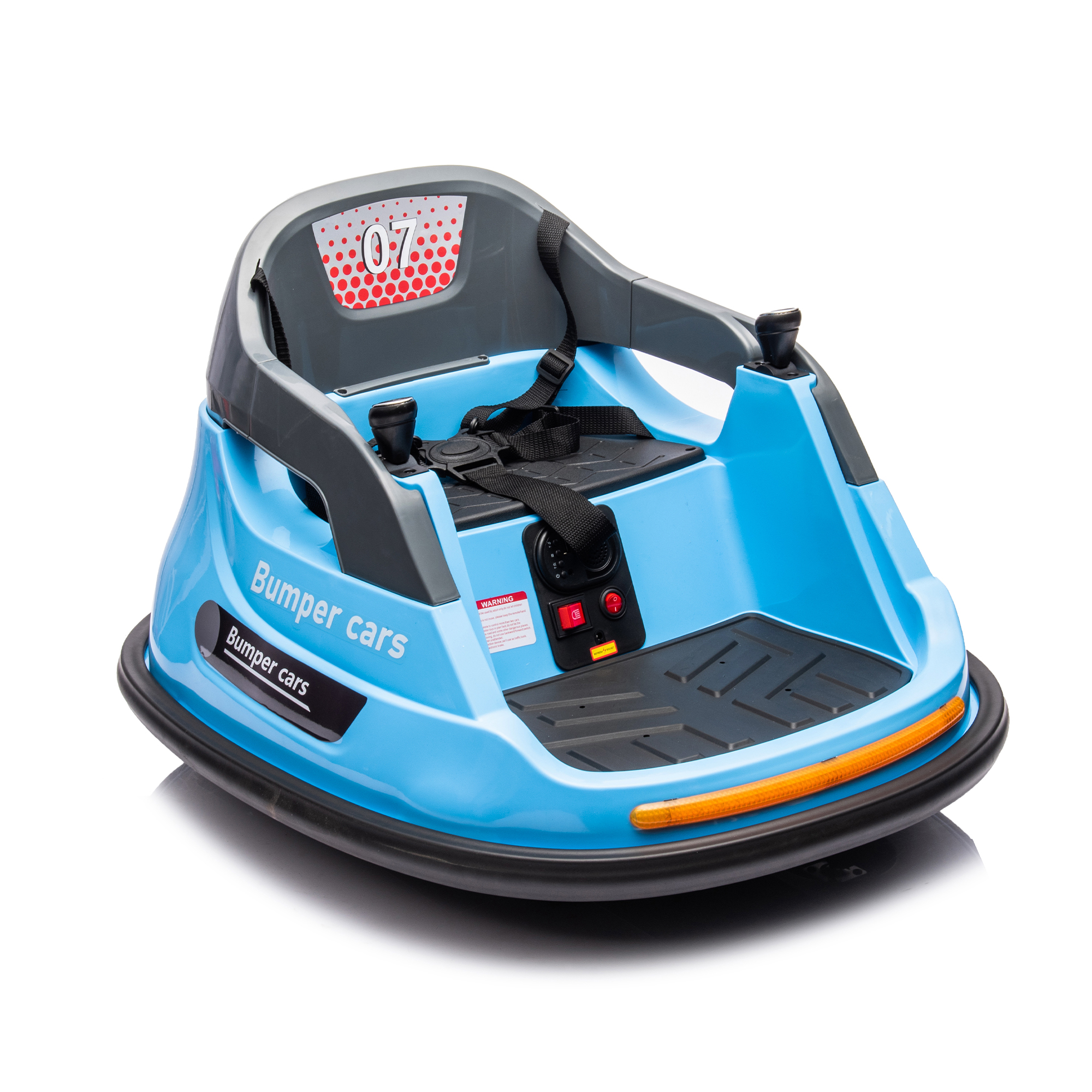 CIPACHO 12V Electric Ride On Bumper Car for Kids and Toddlers 1.5-5 Years Old, Baby Bumping Toy Gifts with Remote Control, LED Lights, Bluetooth, 360 Degree Spin, Blue