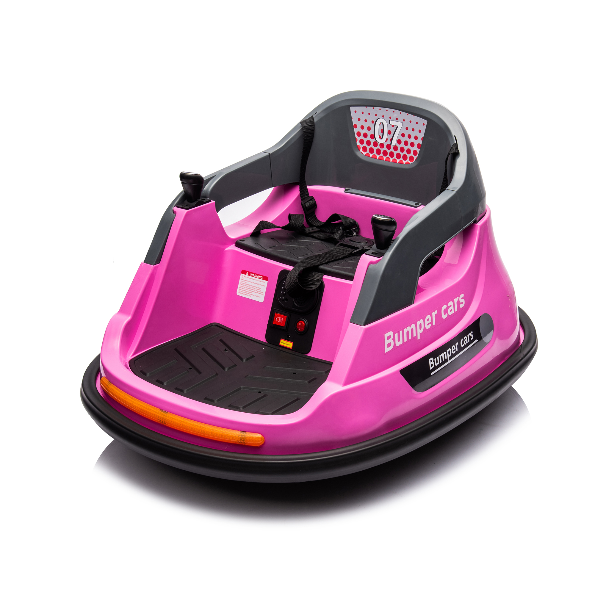 CIPACHO 12V Ride On Electric Bumper Car for Kids and Toddlers with Remote Control, LED Lights, Bluetooth, Baby Bumping Toy Cars Gifts for 18 Months, Pink