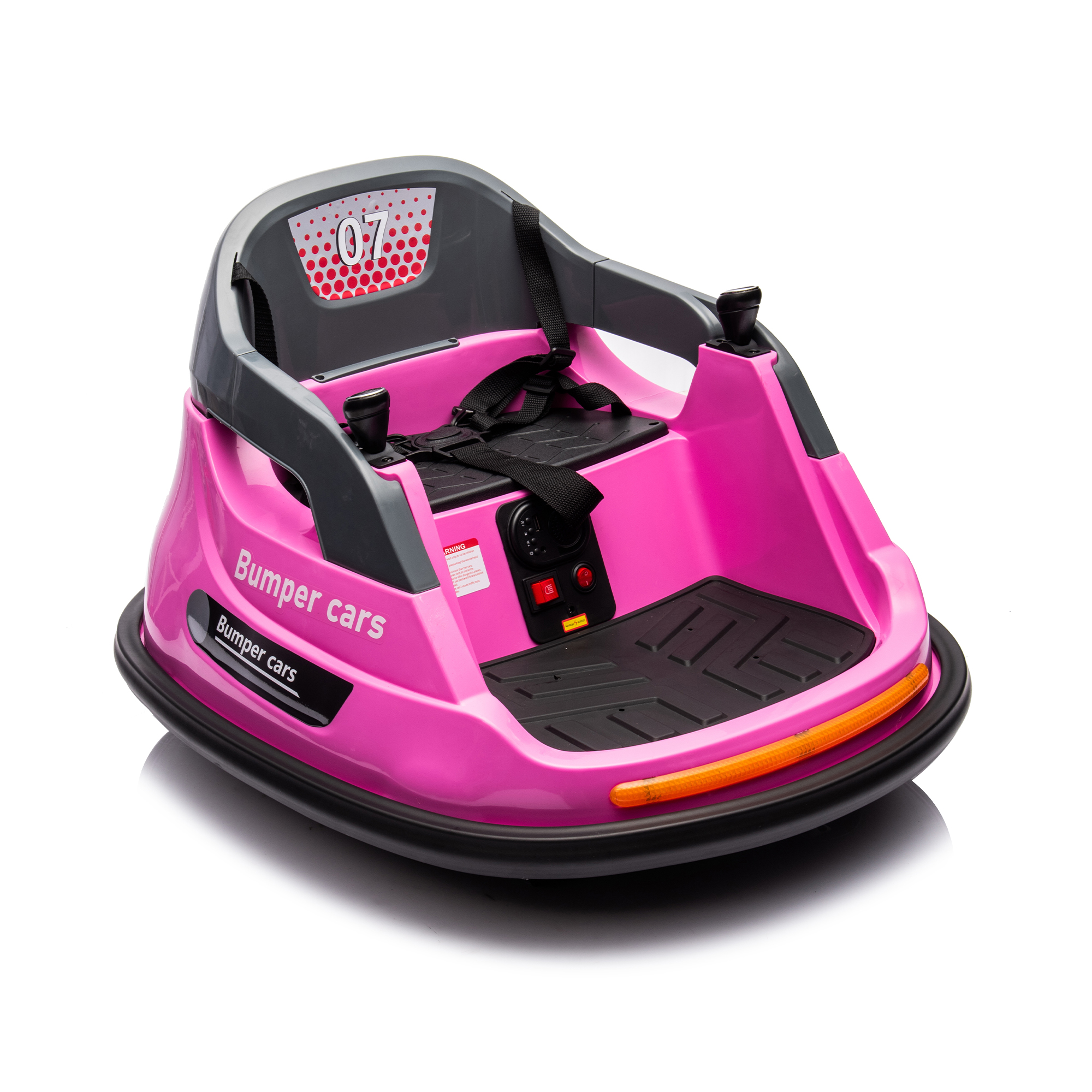 CIPACHO 12V Electric Ride On Bumper Car for Kids and Toddlers 1.5-5 Years Old, Baby Bumping Toy Gifts with Remote Control, LED Lights, Bluetooth, 360 Degree Spin, Pink