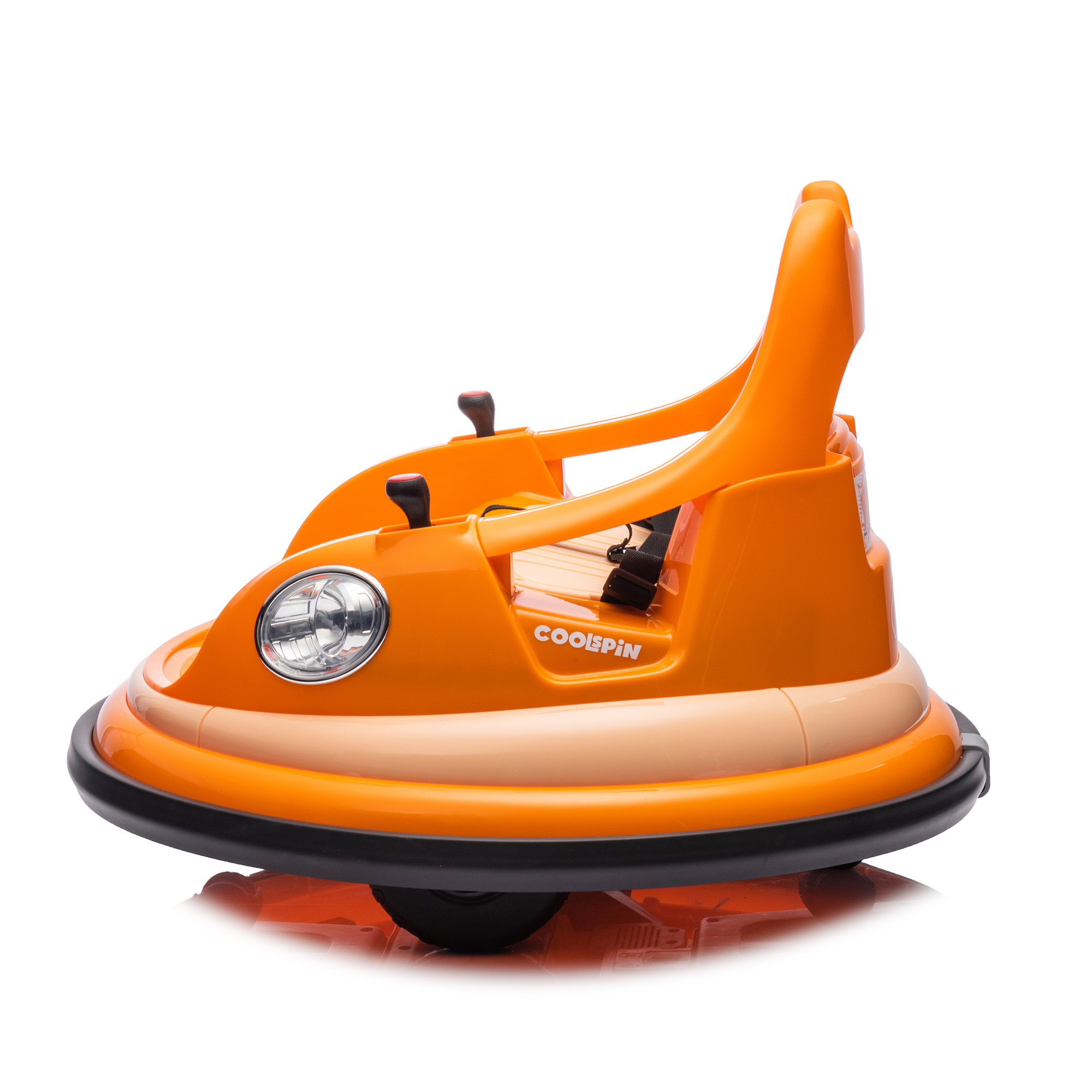 CIPACHO 12V Electric Ride On Bumper Car for Kids and Toddlers 1.5-5 Years Old, Baby Bumping Toy Gifts with Remote Control, 360 Degree Spin, Orange