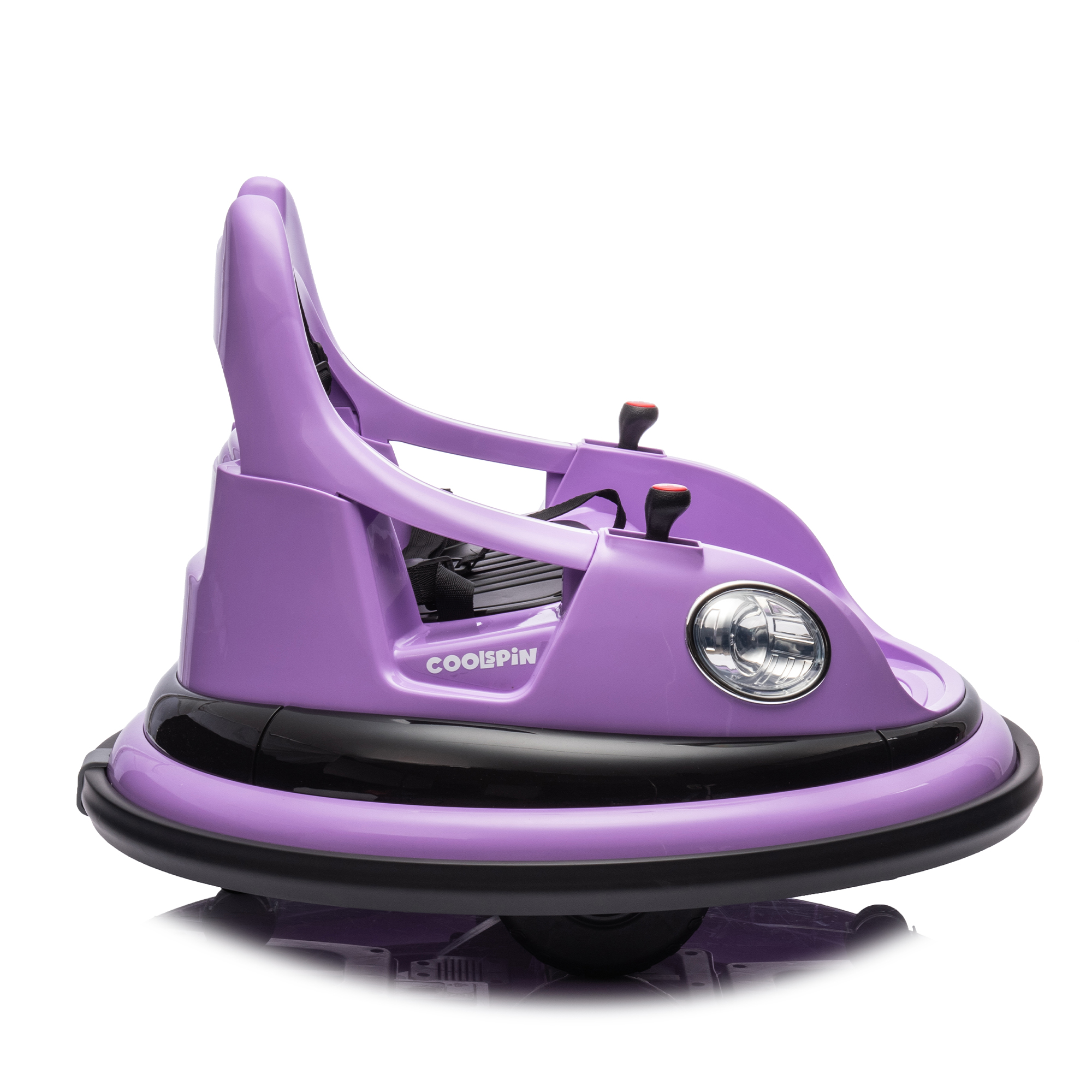 CIPACHO 12V Electric Ride On Bumper Car for Kids and Toddlers 1.5-5 Years Old, Baby Bumping Toy Gifts with Remote Control, 360 Degree Spin, Purple