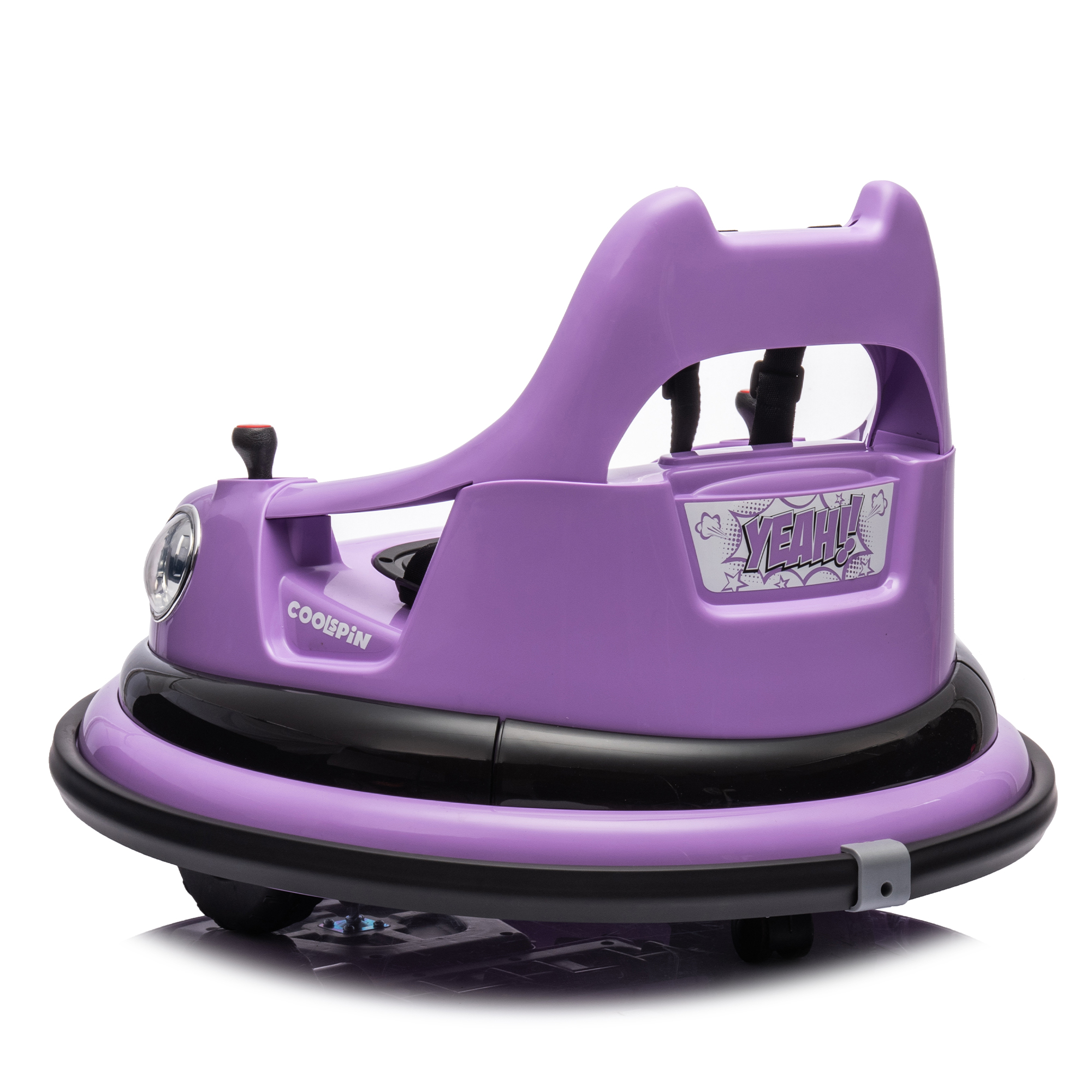 CIPACHO 12V Electric Ride On Bumper Car for Kids and Toddlers 1.5-5 Years Old, Baby Bumping Toy Gifts with Remote Control, 360 Degree Spin, Purple