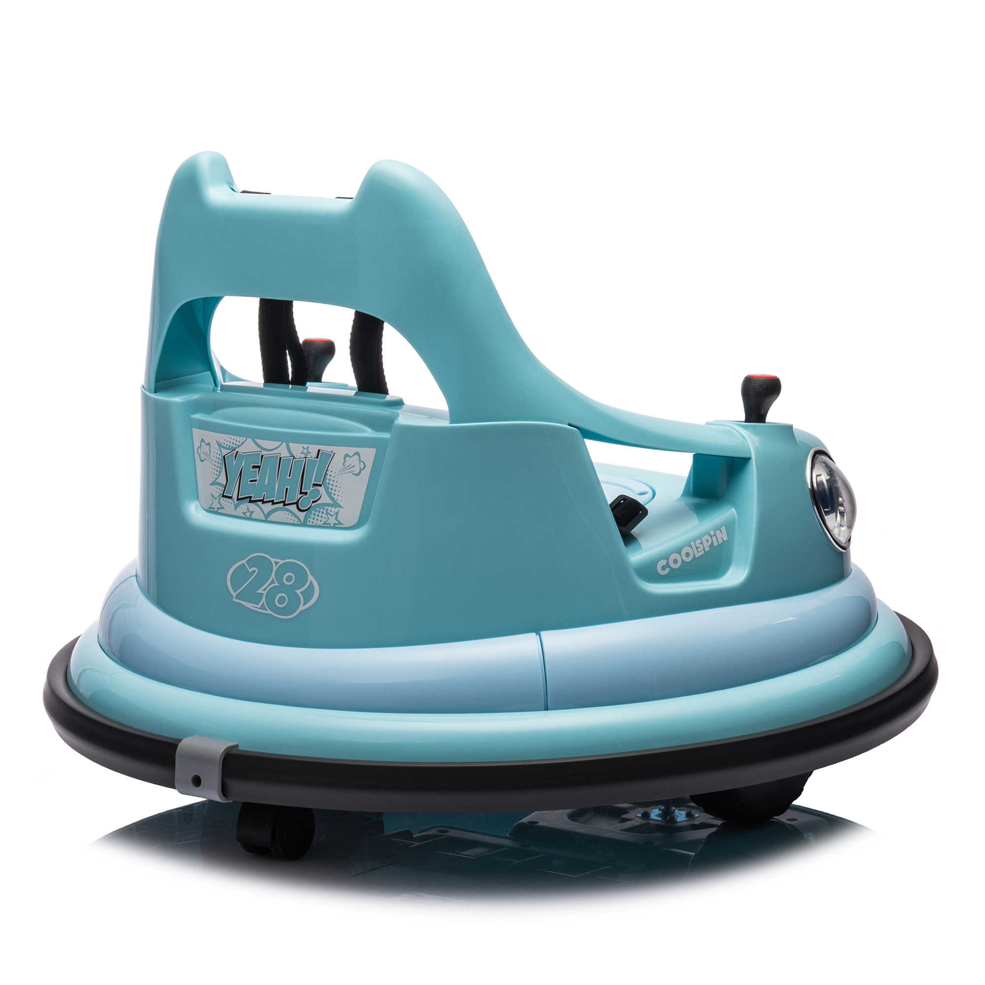 CIPACHO 12V Electric Ride On Bumper Car for Kids and Toddlers 1.5-5 Years Old, Baby Bumping Toy Gifts with Remote Control, 360 Degree Spin, Blue