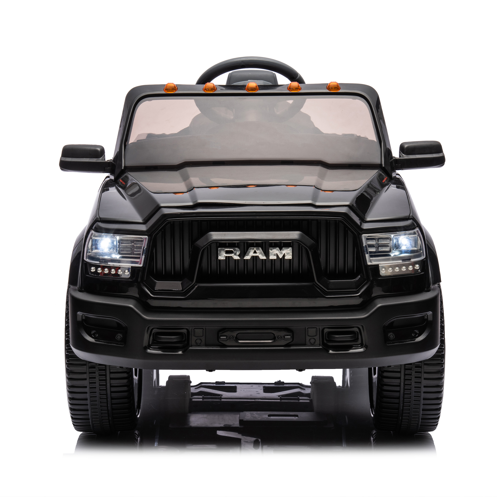 CIPACHO Licensed RAM 2500 12V Kids Ride On Truck Car with Remote Control, MP3 Music, Electric Car for Kids, Five-point safety belt, In-Car Water Cup Holder and Back Storage, Black