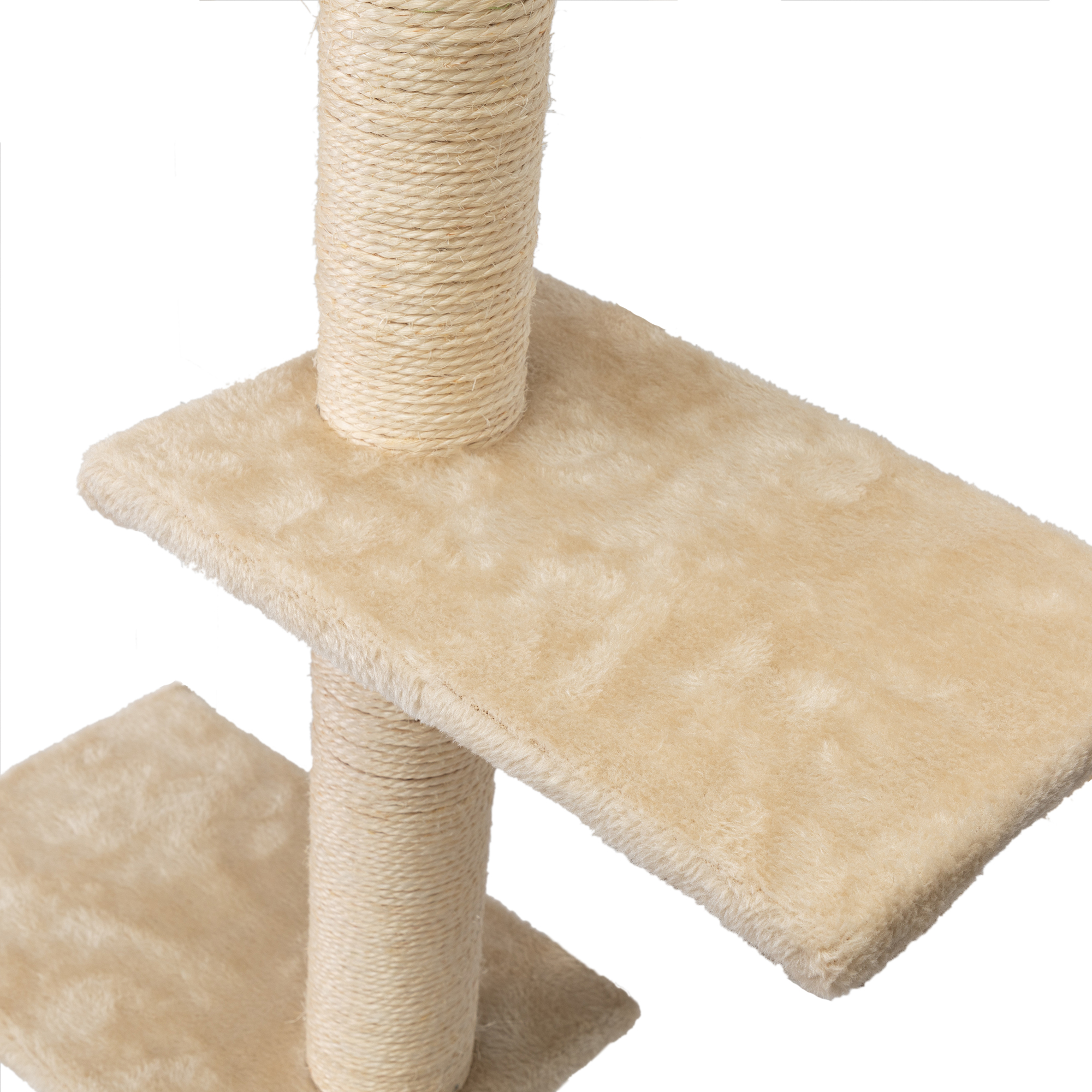 Spaco Set of 5 Cat Wall Shelves and Perches Sleeping Playing Lounging Climbing Cat Tree House for Multiple Cats, Beige