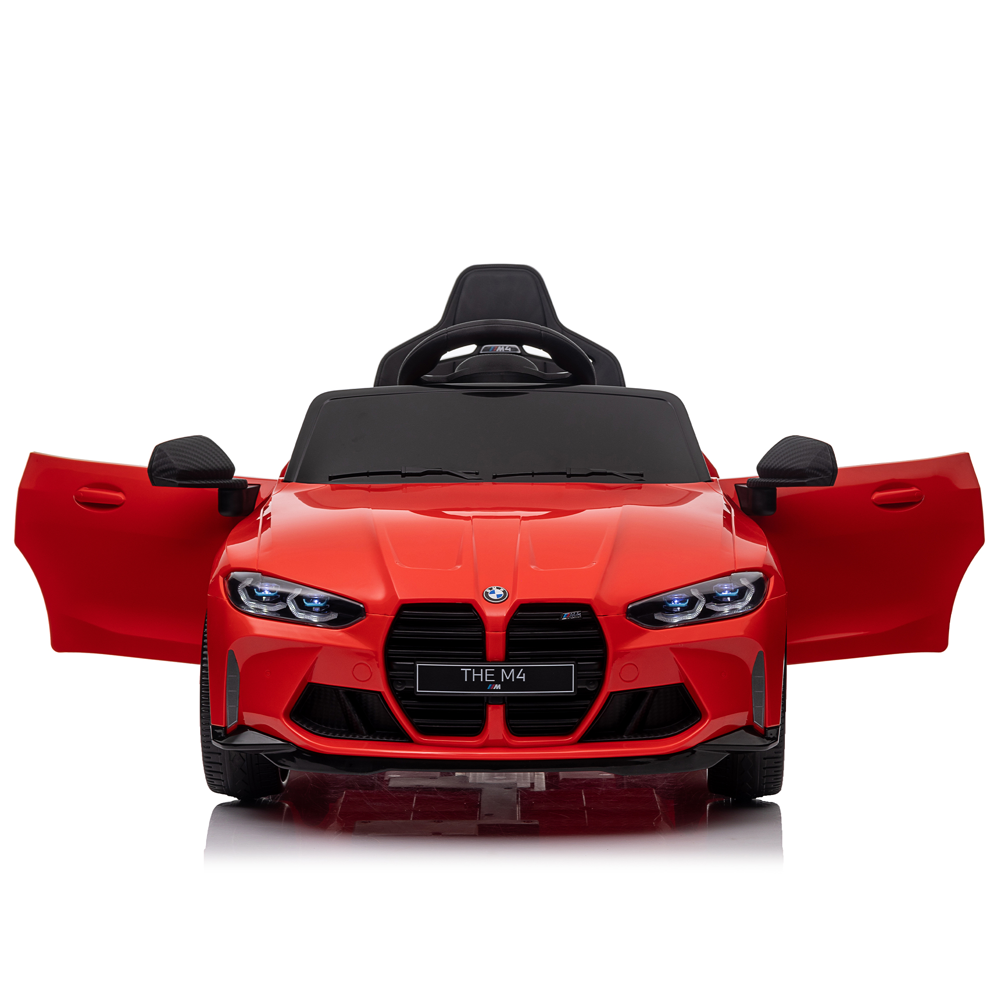 CIPACHO Licensed BMW M4 12V Ride On Car for Kids with 2.4G Parents Remote Control, Wheels and A Pull, Electric Kids Car Toy, Red