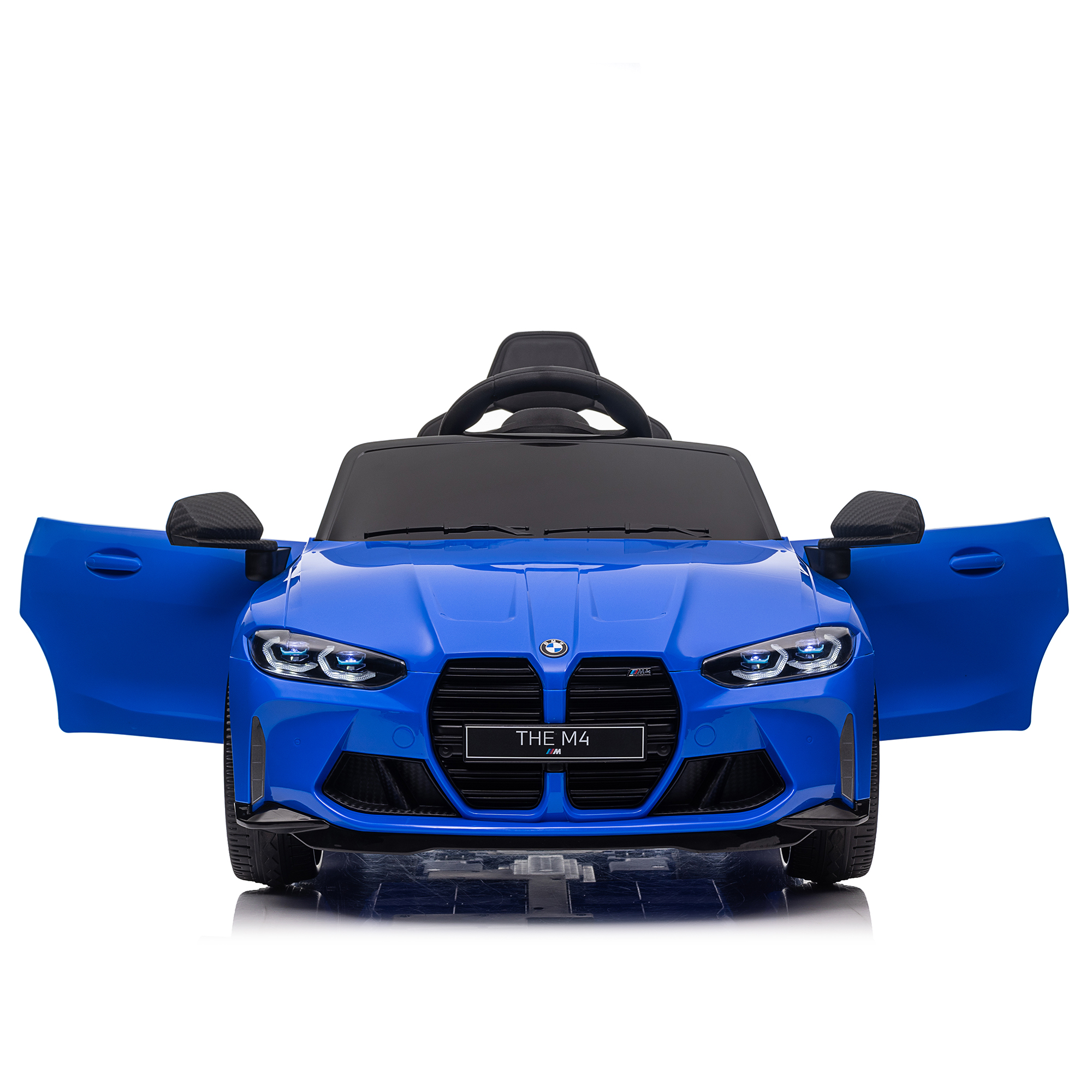 CIPACHO BMW M4 12V Kids Ride On Car with 2.4G Parents Remote Control, Three Speed Adjustable, Electric Car Toy with Power Display, USB, MP3, Bluetooth, Blue