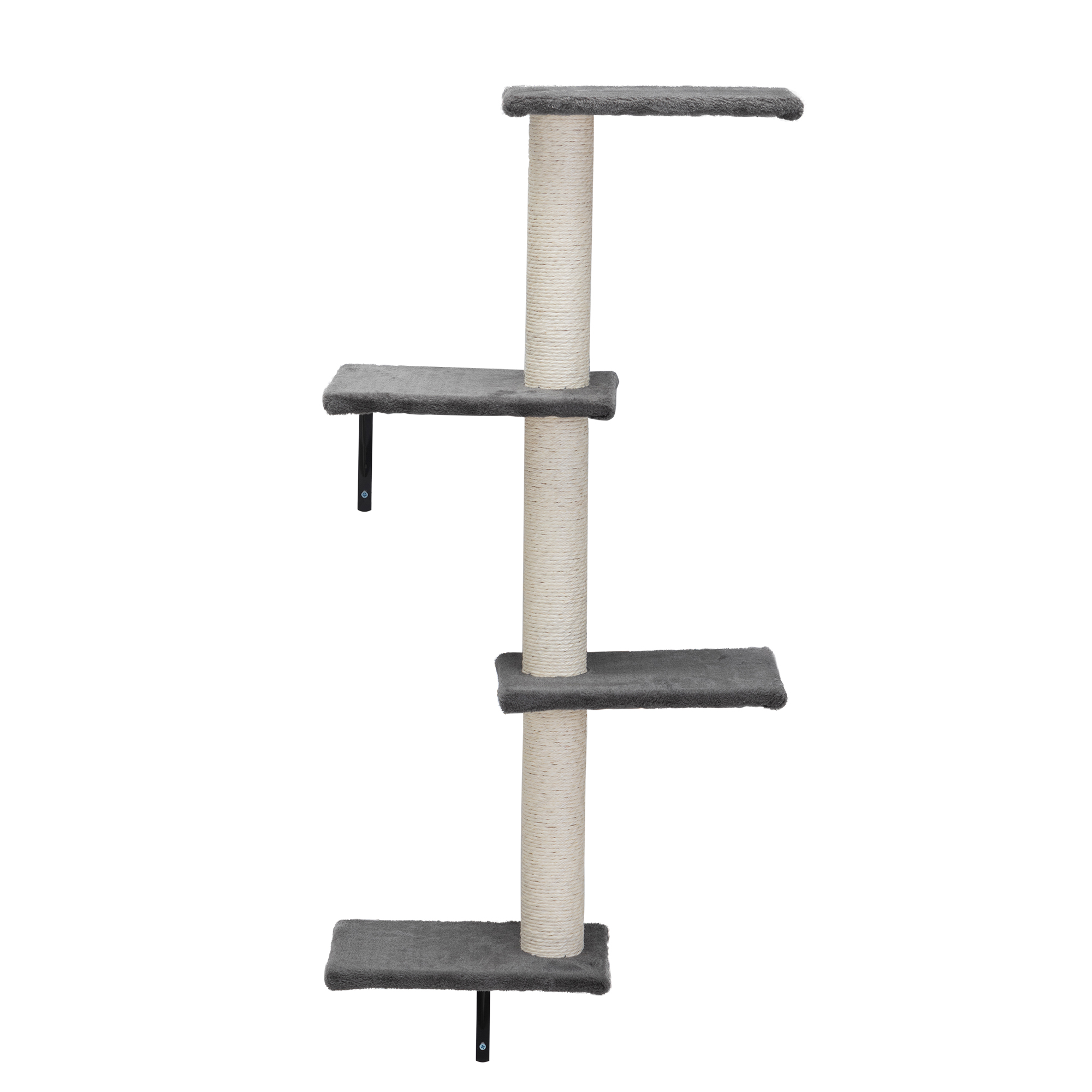 Spaco Set of 5 Cat Wall Shelves and Perches Sleeping Playing Lounging Climbing Cat Tree House for Multiple Cats, Grey