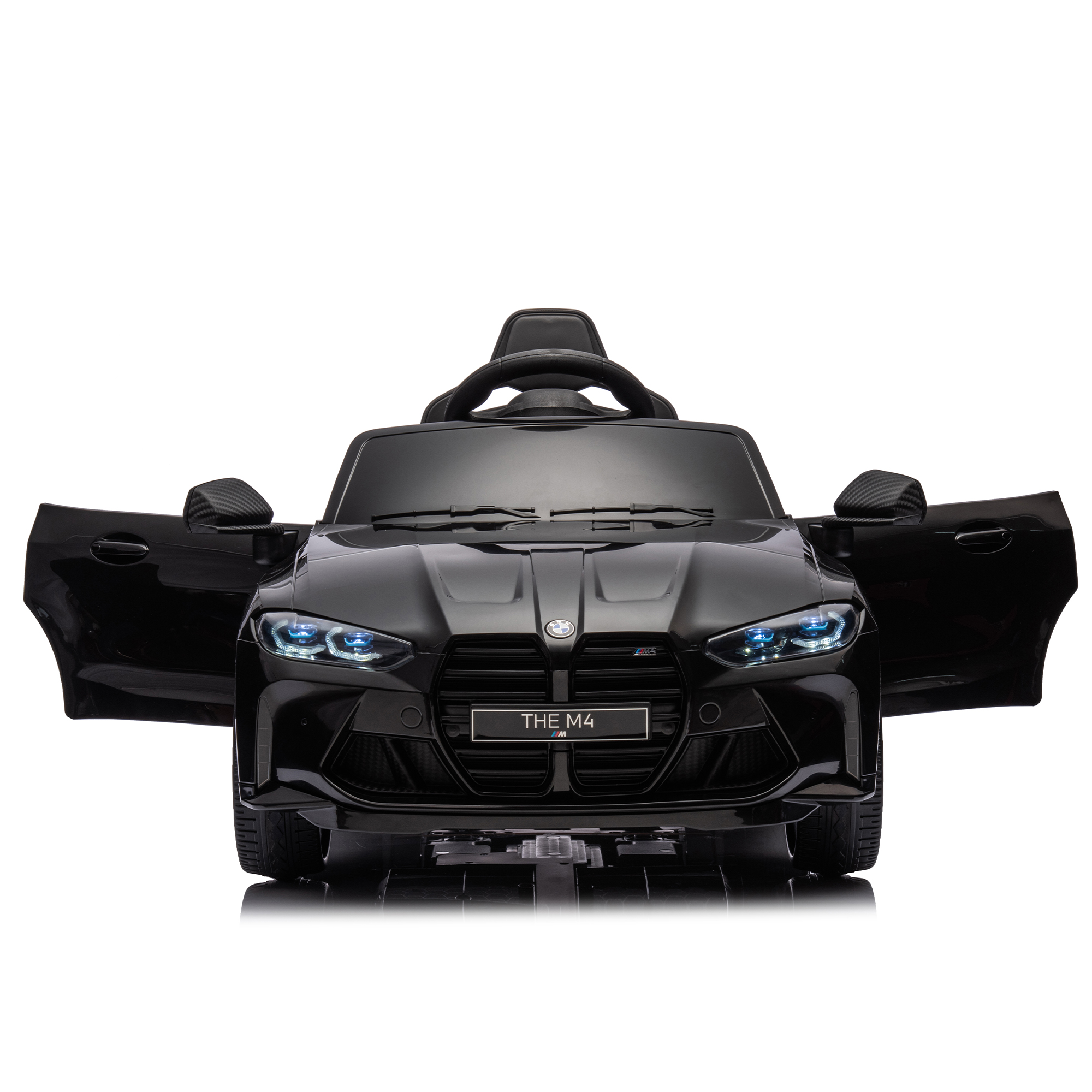 CIPACHO BMW M4 12V Kids Ride On Car with 2.4G Parents Remote Control, Three Speed Adjustable, Electric Car Toy with Power Display, USB, MP3, Bluetooth, Black