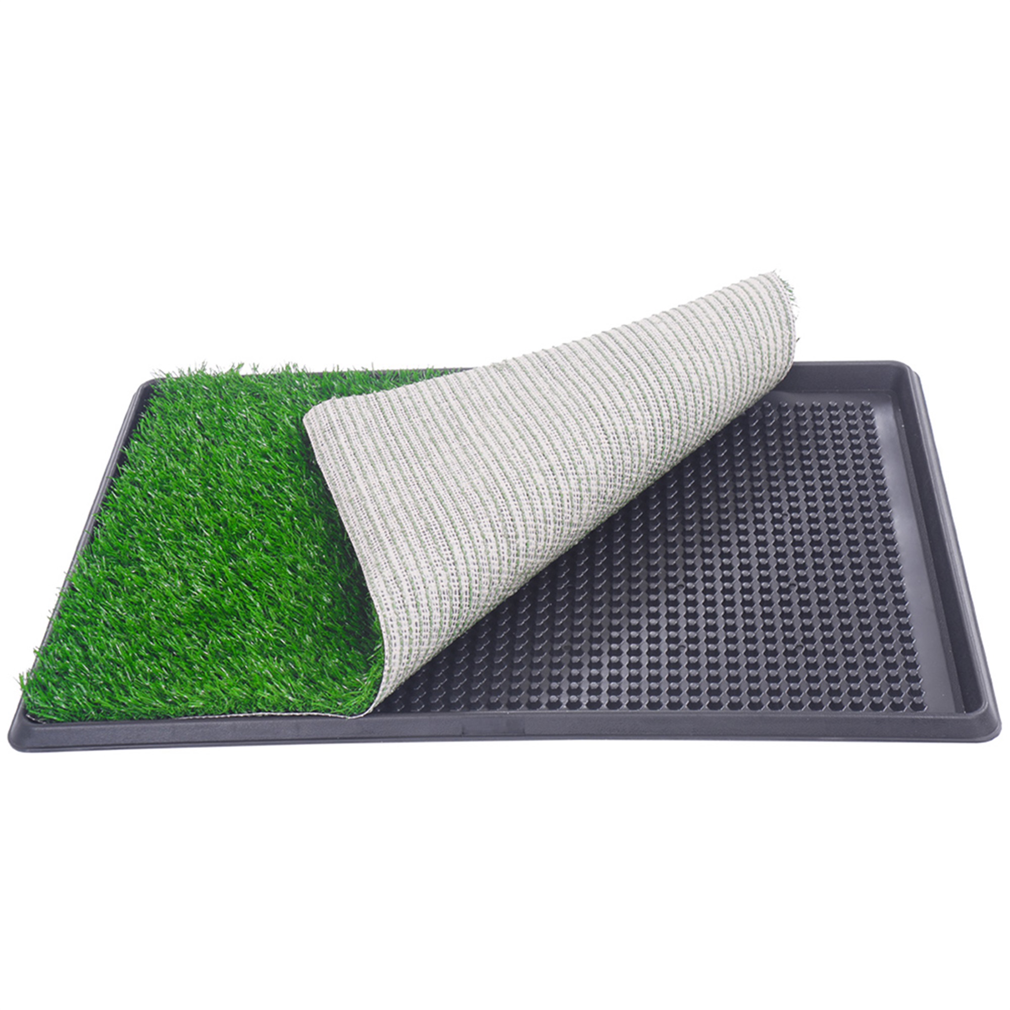 Spaco 30"x20" Artificial Grass Bathroom Faux Grass Rug Carpet for Pets Mat for Puppies and Small Pets