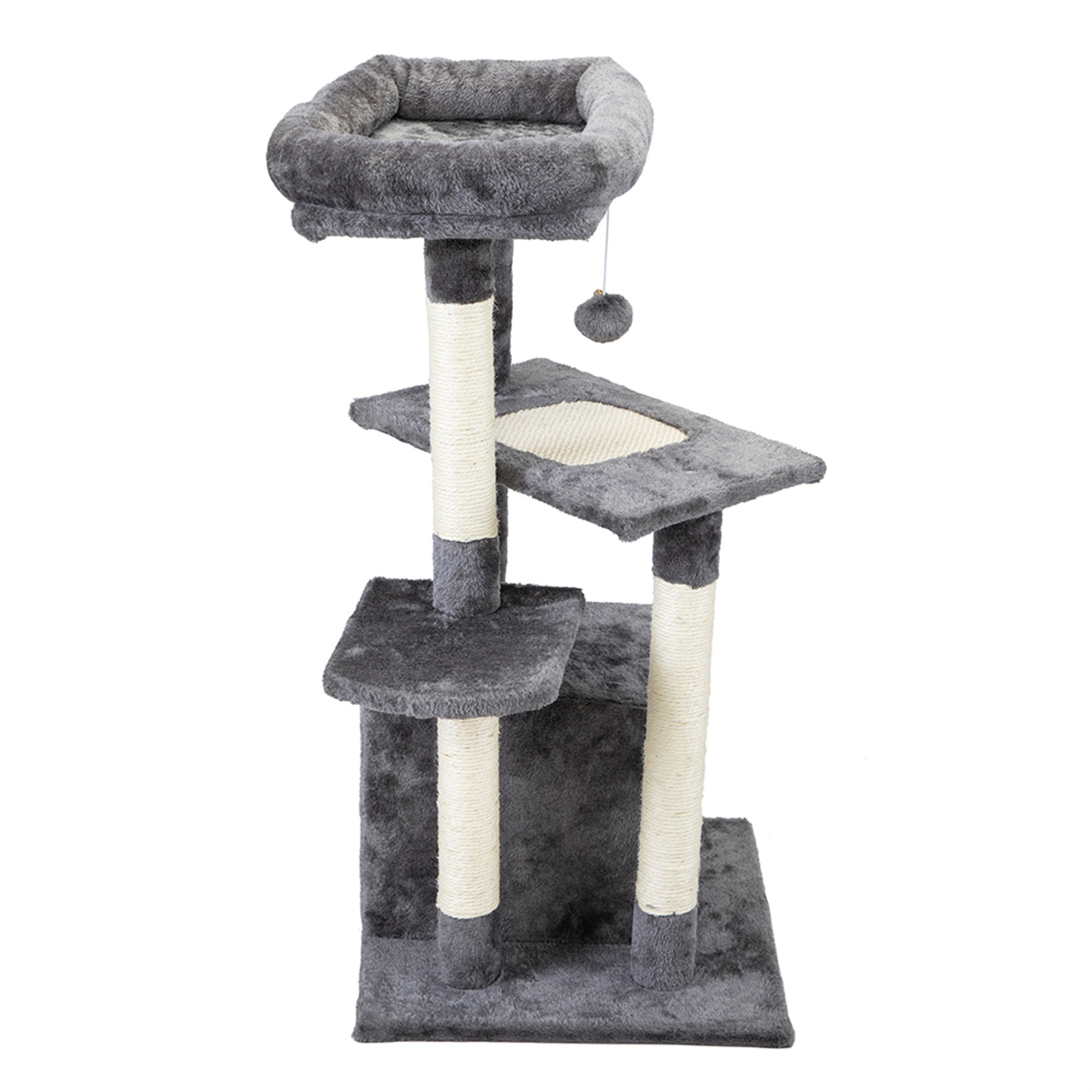 Spaco 33" Cat Tree Cat Tower for Indoor Multi-Level Cat Condo with Scratching Posts, Light Gray