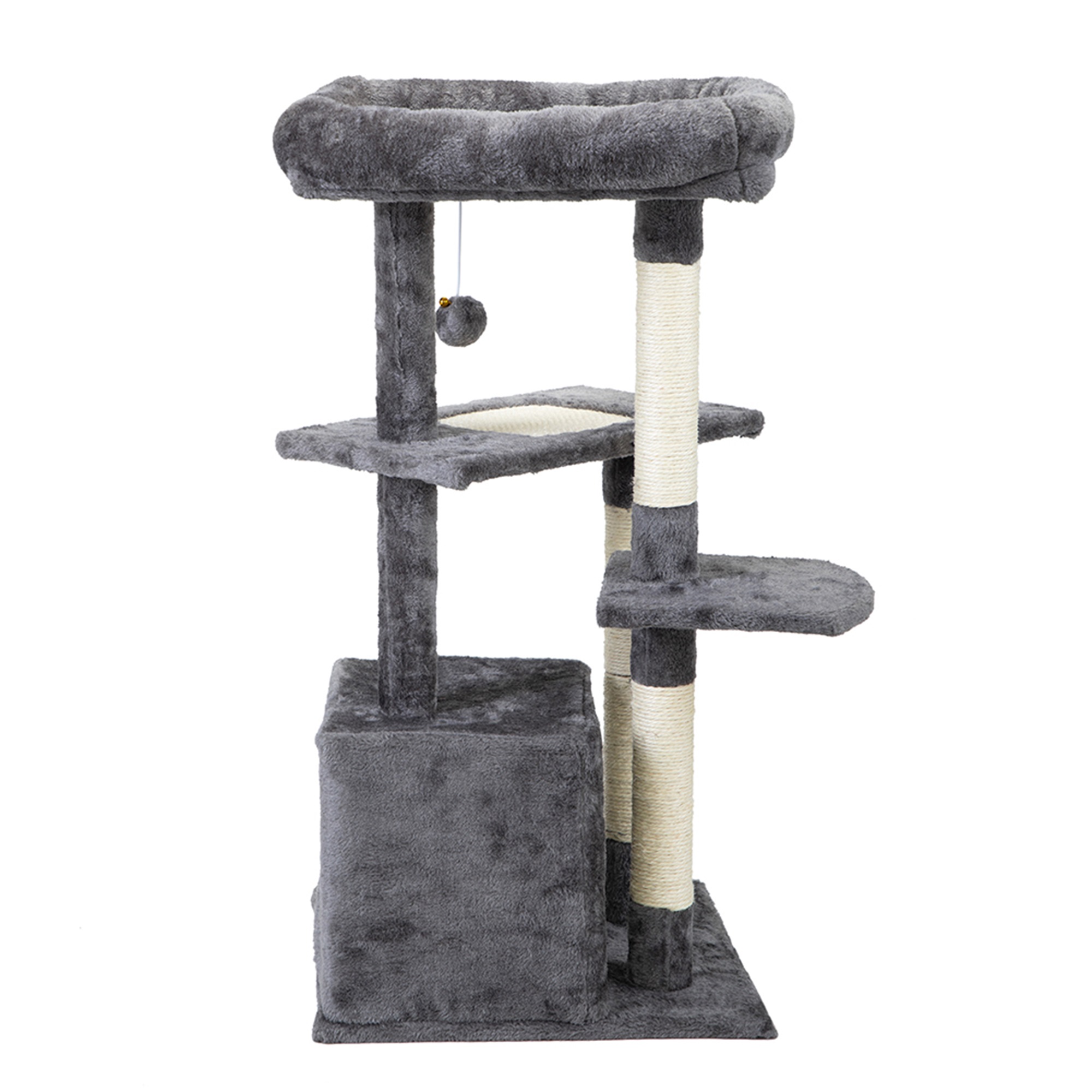 Spaco 33" Cat Tree Cat Tower for Indoor Multi-Level Cat Condo with Scratching Posts, Light Gray