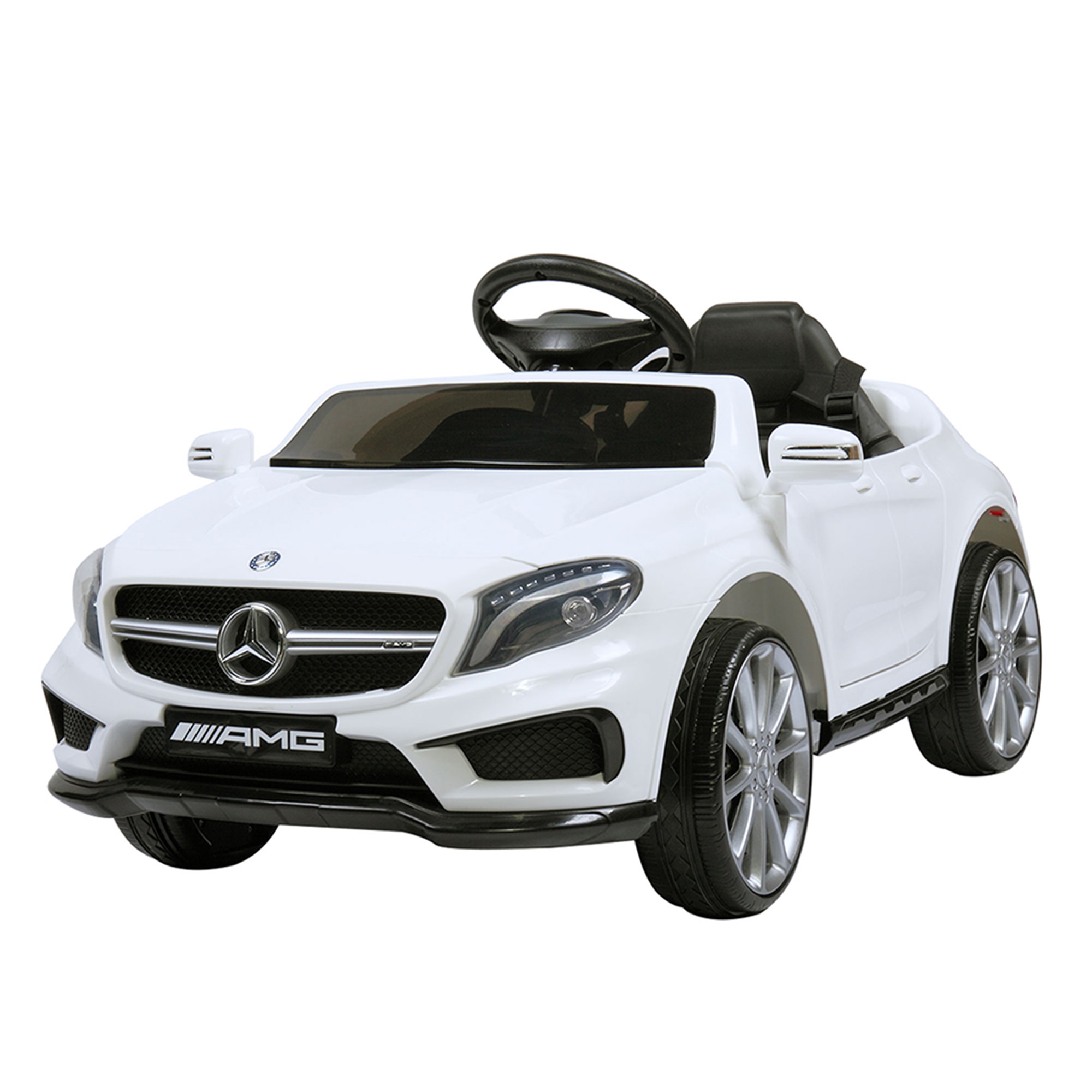 Spaco 6V Kid Ride on Car Electric Vehicle with Headlights Parental Remote Control, White