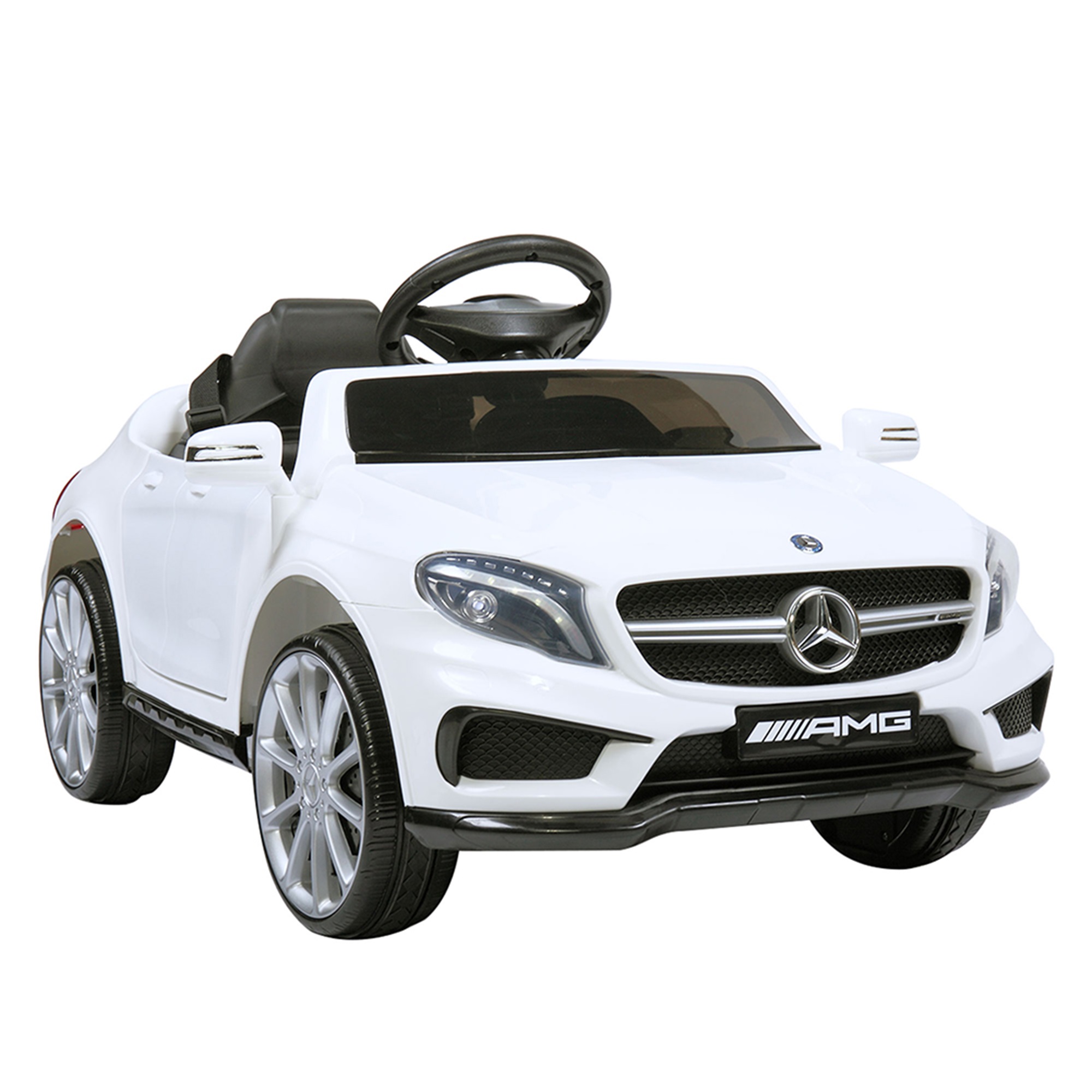 Spaco 6V Kid Ride on Car Electric Vehicle with Headlights Parental Remote Control, White