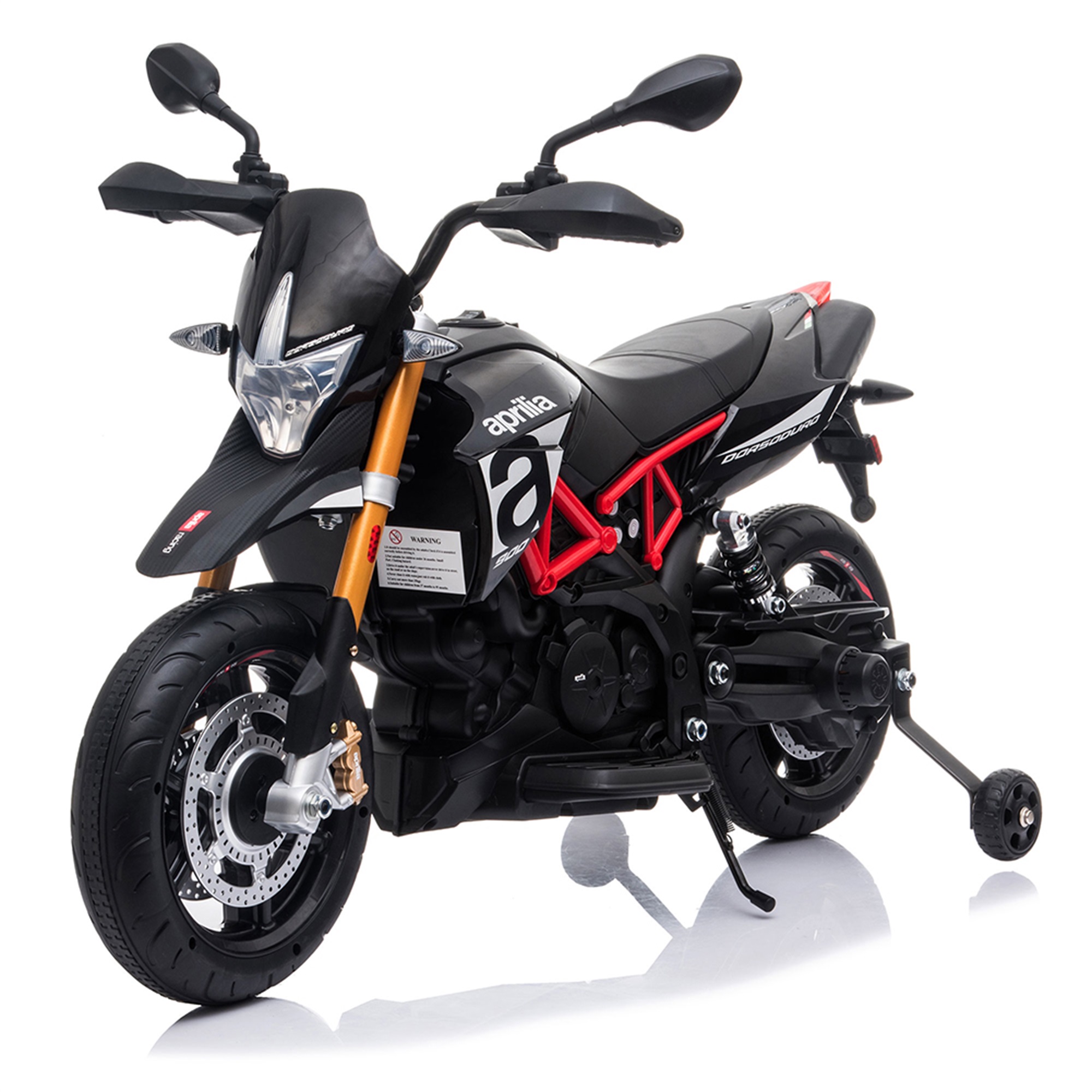 Spaco 12V Battery-Powered Ride On Motorcycle Toy for Toddlers Aged 1-3 Years Boys & Girls, Black