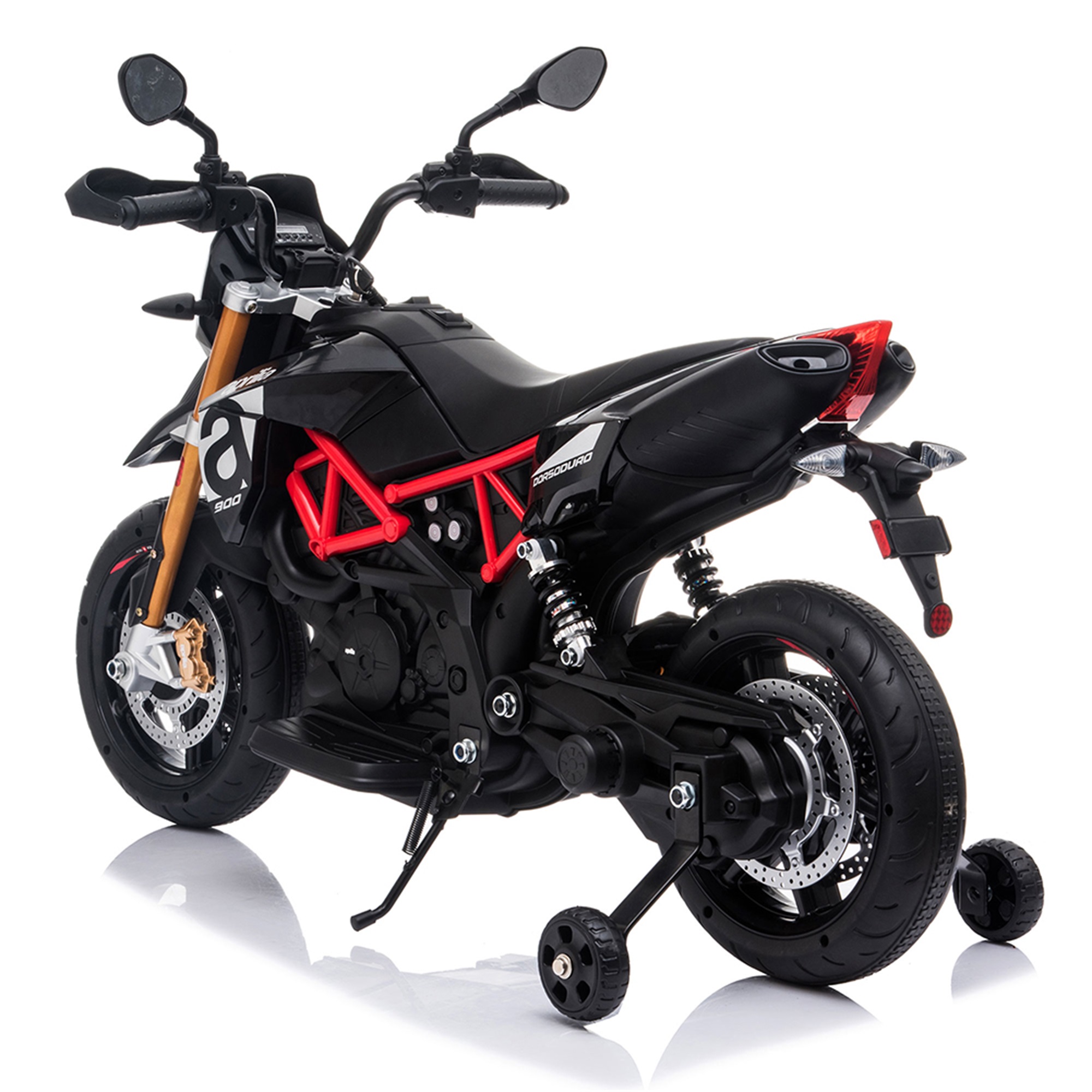 Spaco 12V Battery-Powered Ride On Motorcycle Toy for Toddlers Aged 1-3 Years Boys & Girls, Black