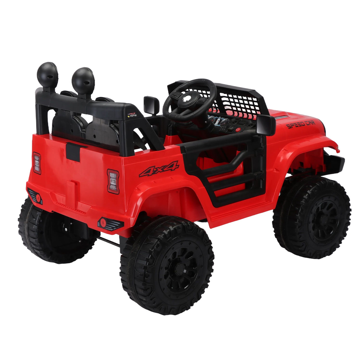 CIPACHO 12V Kid Powered Ride On Truck, Electric Toy Car with 2.4G Parents Remote Control, MP3, USB, Bluetooth, LED Light, Red