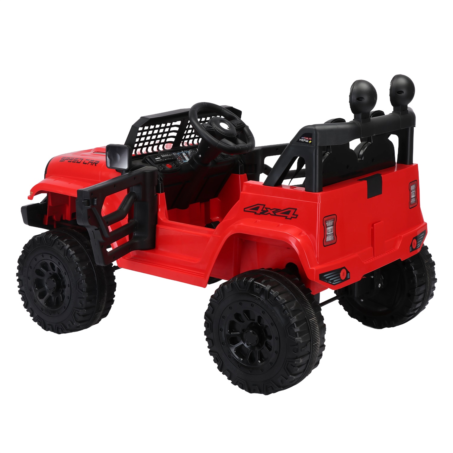 CIPACHO 12V Kid Powered Ride On Truck, Electric Toy Car with 2.4G Parents Remote Control, MP3, USB, Bluetooth, LED Light, Red