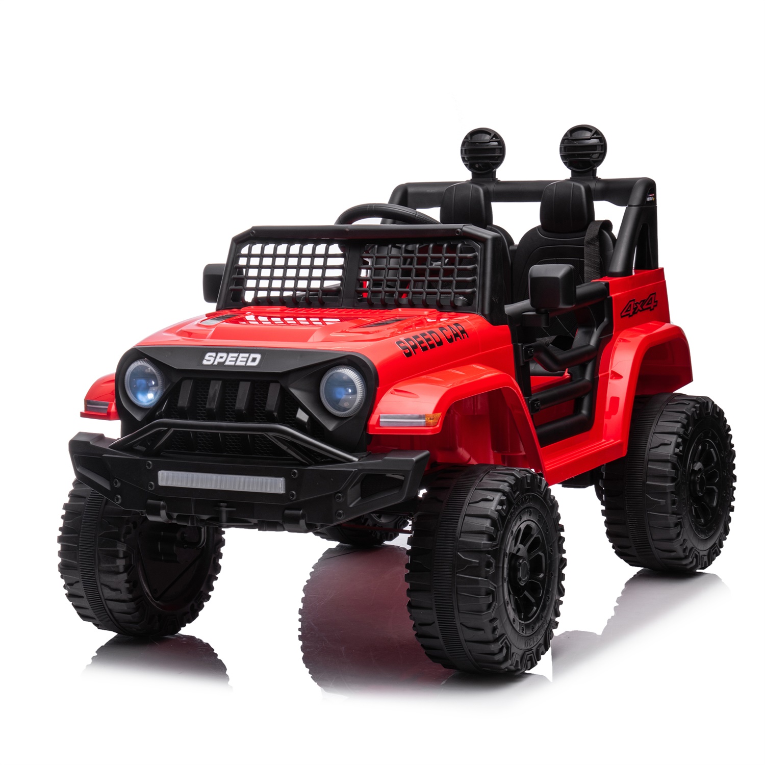 CIPACHO 12V Kid Powered Ride On Truck, Electric Toy Car with 2.4G Parents Remote Control, MP3, USB, Bluetooth, LED Light, Red