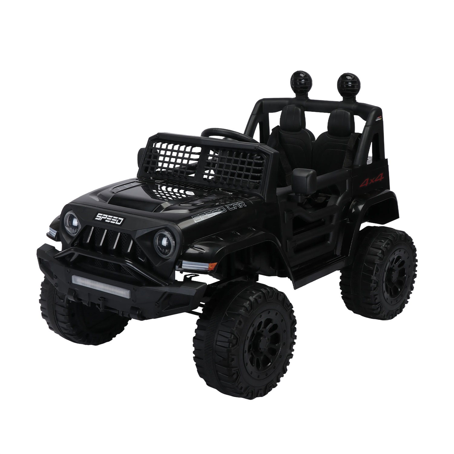 CIPACHO 12V Kid Powered Ride On Truck, Electric Toy Car with 2.4G Parents Remote Control, MP3, USB, Bluetooth, LED Light, Black