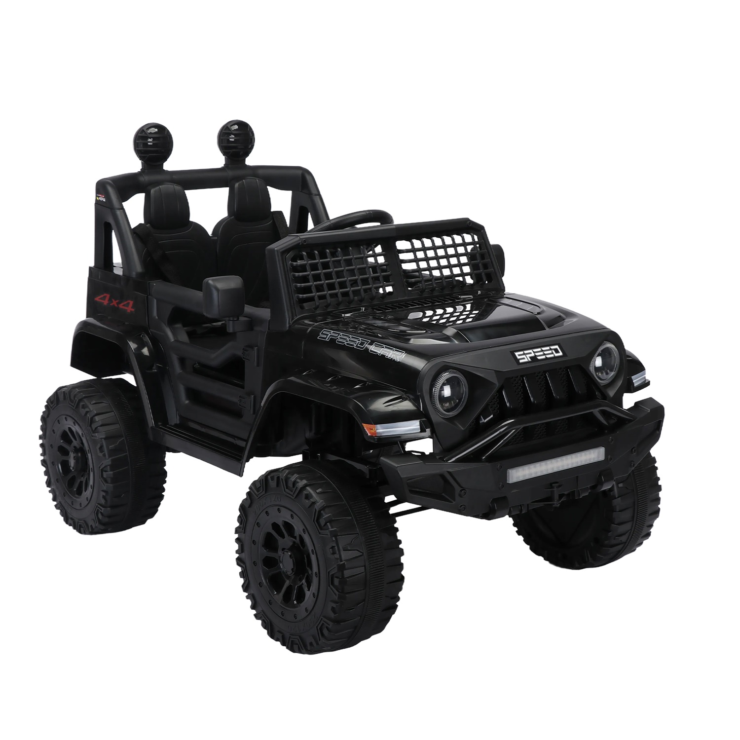 CIPACHO 12V Kid Powered Ride On Truck, Electric Toy Car with 2.4G Parents Remote Control, MP3, USB, Bluetooth, LED Light, Black