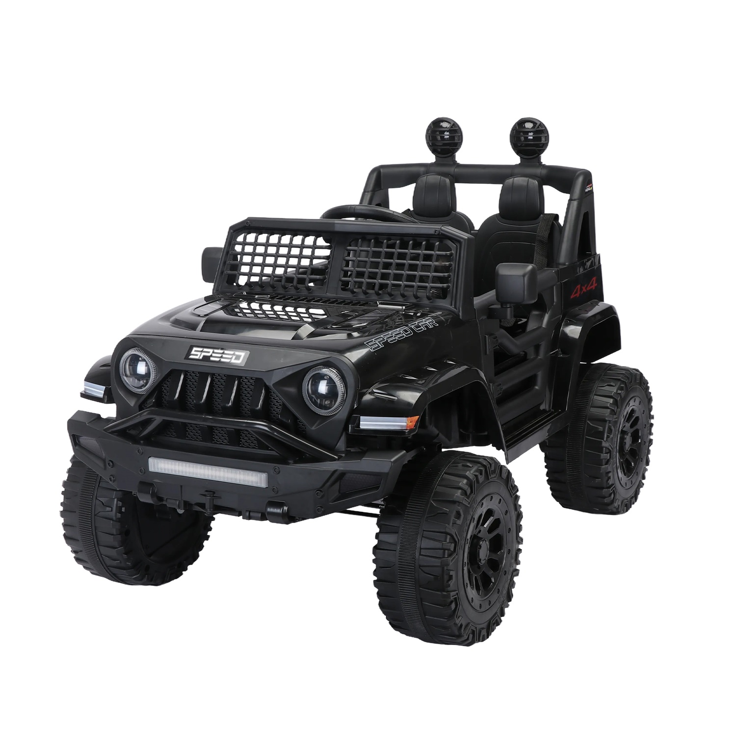 CIPACHO 12V Ride On Truck, Kid Electric Toy Car with 2.4G Parents Remote Control, Three Speed Adjustable, Black