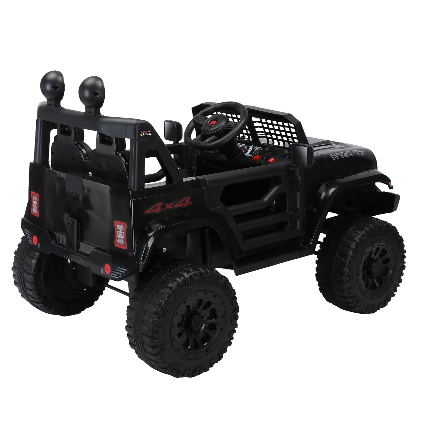 CIPACHO 12V Ride On Truck, Kid Electric Toy Car with 2.4G Parents Remote Control, Three Speed Adjustable, Black