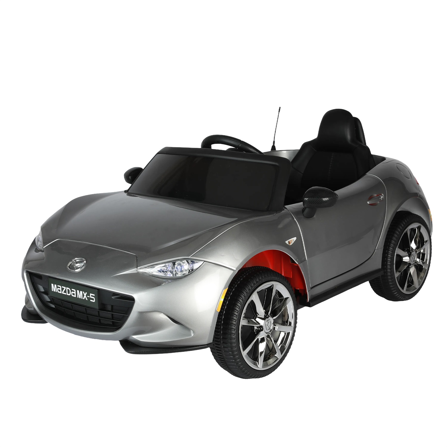 CIPACHO Licensed MAZDA MX-5 RF, 12V Powered Ride On Car for Kid 3-6, Electric Toy Car with 2.4G Parents Remote Control, Gray