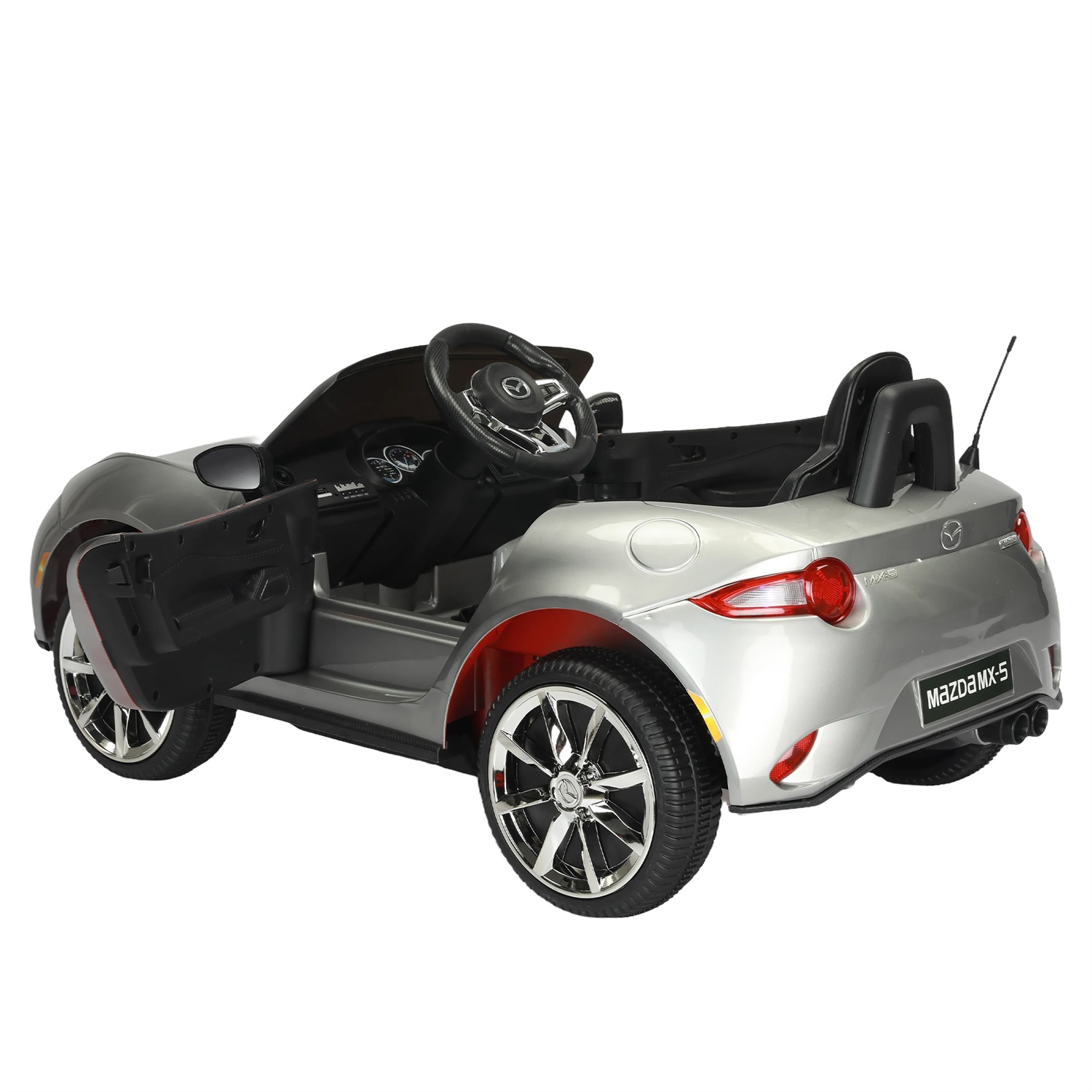 CIPACHO Licensed MAZDA MX-5 RF, 12V Powered Ride On Car for Kid 3-6, Electric Toy Car with 2.4G Parents Remote Control, Gray