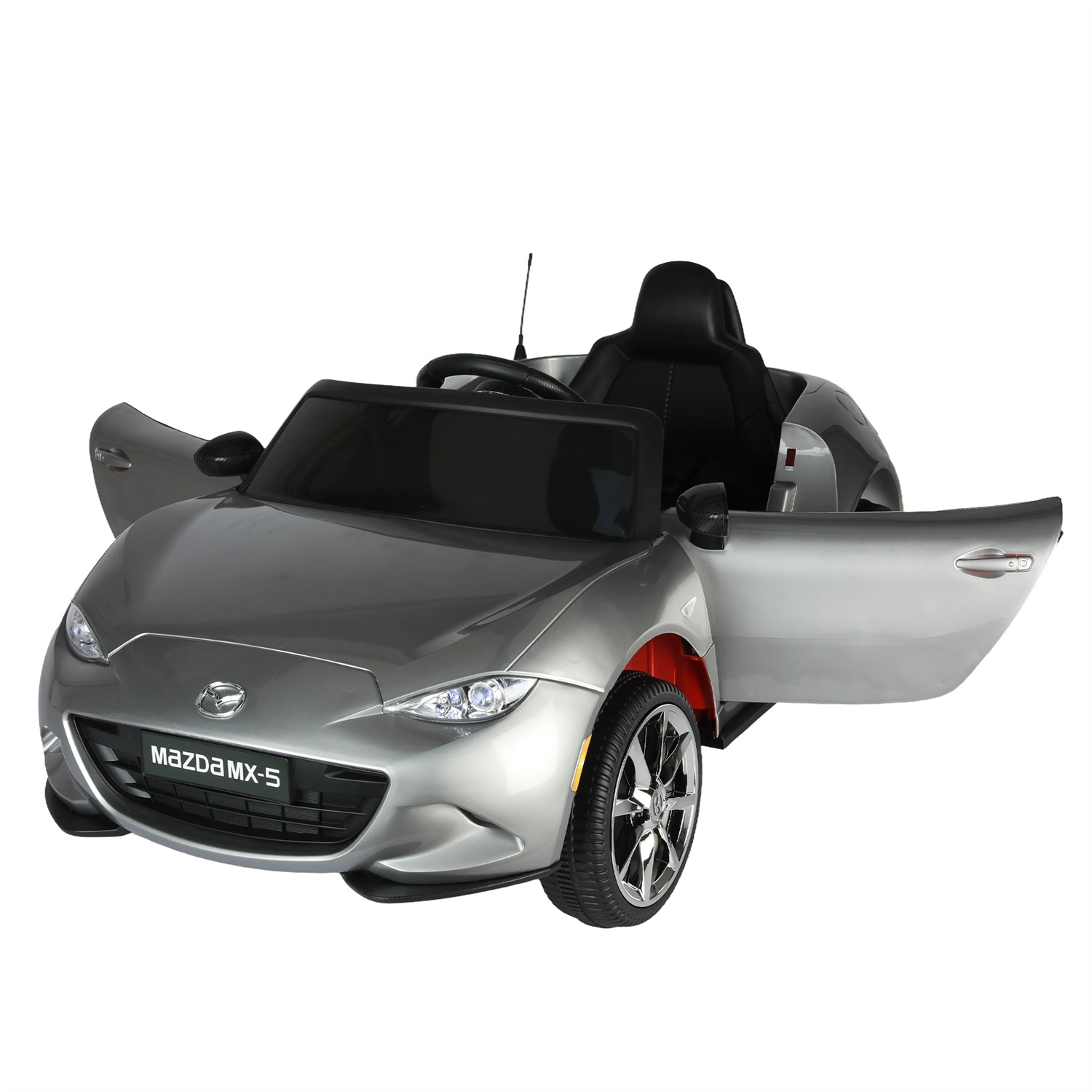 CIPACHO Licensed MAZDA MX-5 RF,12V Kids Ride On Car with 2.4G Parents Remote Control and Adjustable Three Speed, Gray