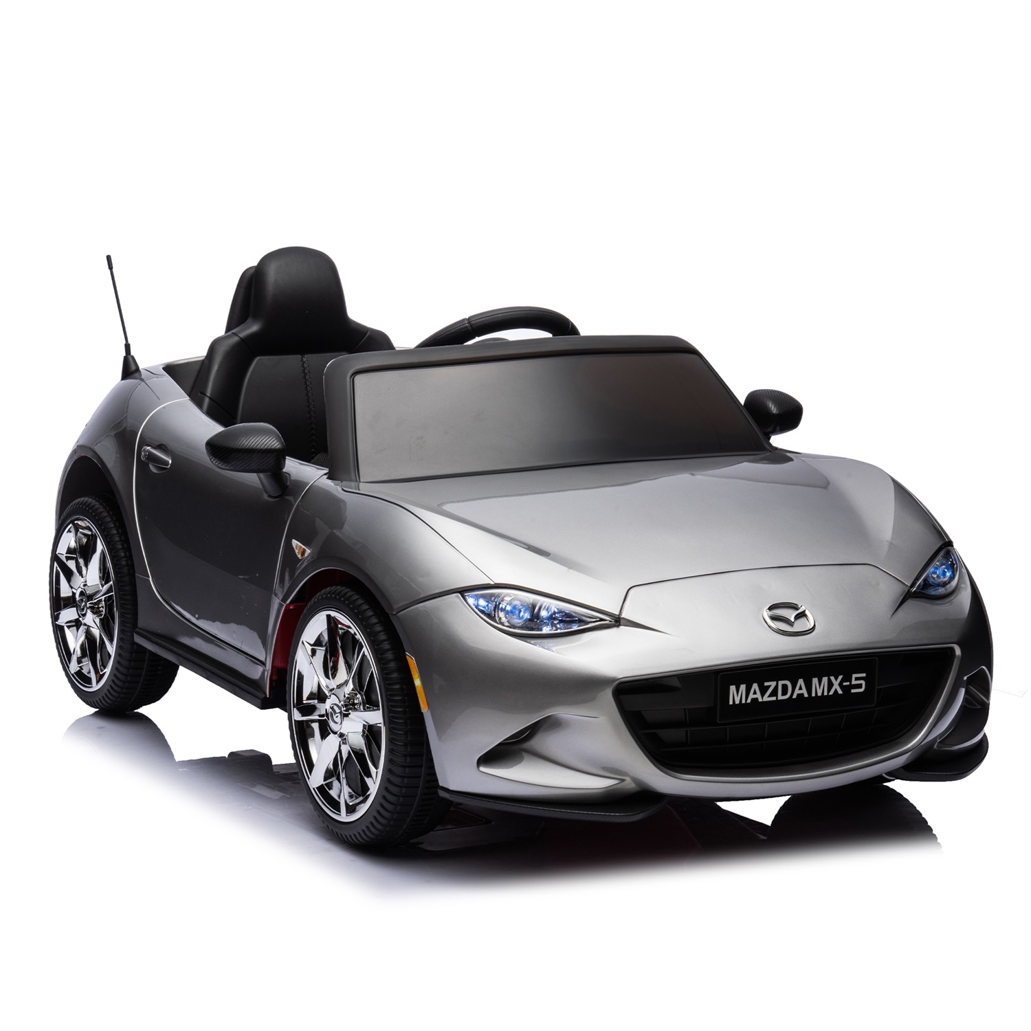 CIPACHO Licensed MAZDA MX-5 RF, 12V Powered Ride On Car for Kid 3-6, Electric Toy Car with 2.4G Parents Remote Control, Gray