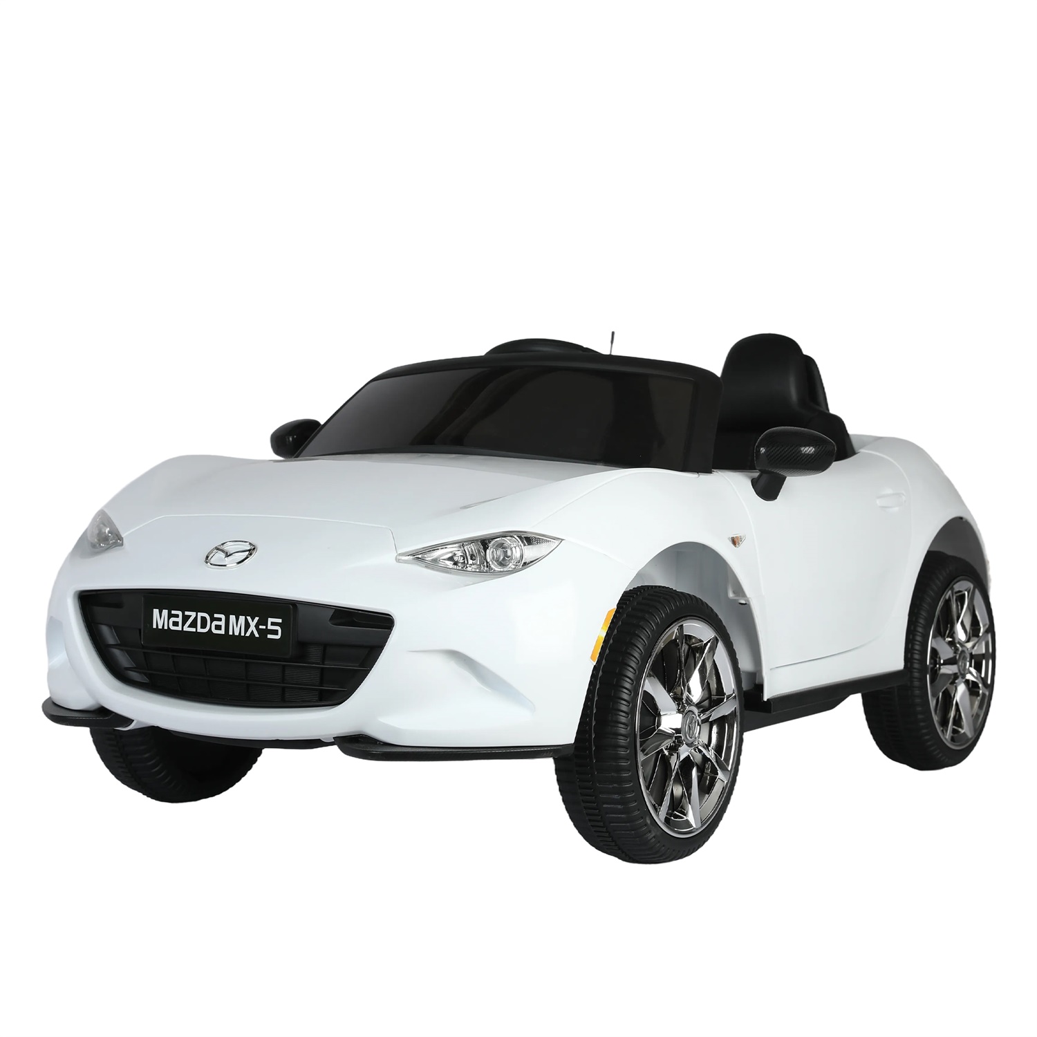 CIPACHO Licensed MAZDA MX-5 RF, 12V Powered Ride On Car for Kid 3-6, Electric Toy Car with 2.4G Parents Remote Control, White