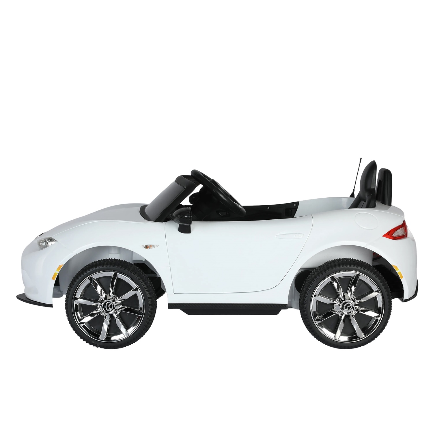 CIPACHO Licensed MAZDA MX-5 RF, 12V Powered Ride On Car for Kid 3-6, Electric Toy Car with 2.4G Parents Remote Control, White