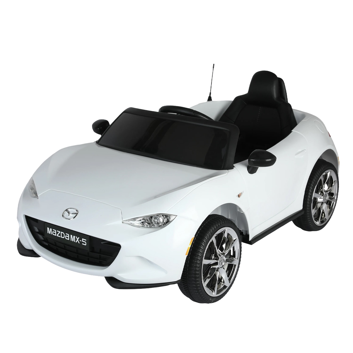 CIPACHO Licensed MAZDA MX-5 RF,12V Kids Ride On Car with 2.4G Parents Remote Control and Adjustable Three Speed, White