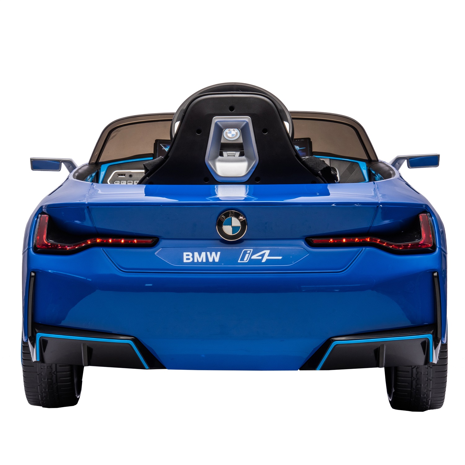 CIPACHO 12V Kids Ride On Car with 2.4G Parents Remote Control, Licensed BMW I4 Electric Kids Car, 3 Speed Adjustable, Blue