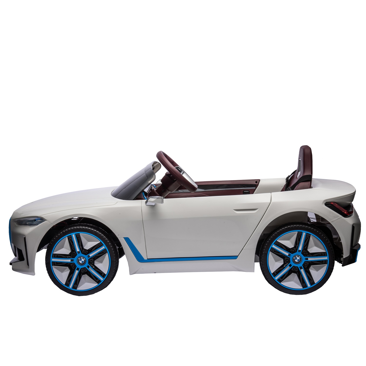 CIPACHO Licensed BMW I4, 12V Kids Ride On Car with 2.4G Parents Remote Control, Electric Kids Car with USB, MP3, Bluetooth, 3 Speed Adjustable, White