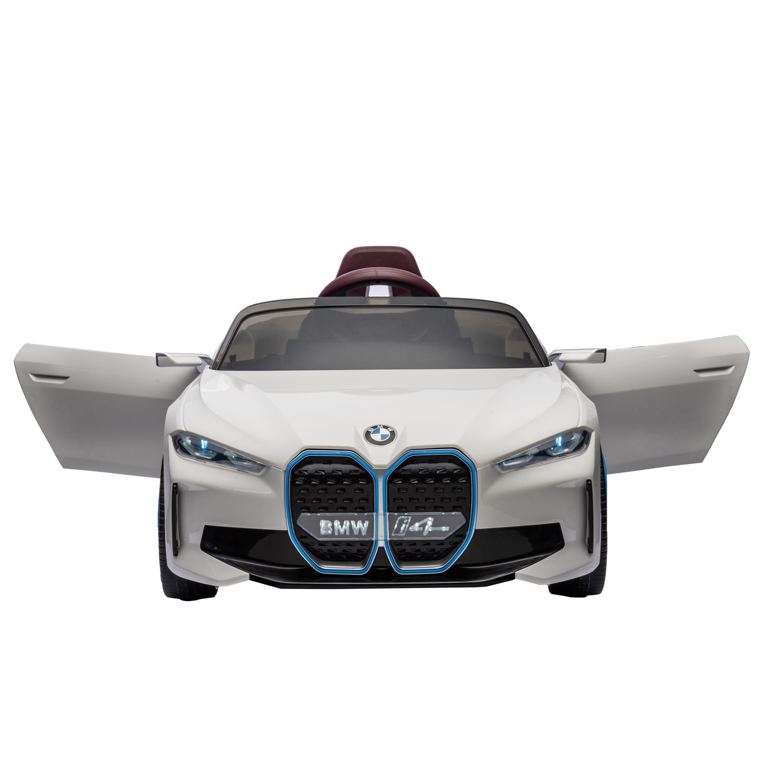 CIPACHO Licensed BMW I4, 12V Kids Ride On Car with 2.4G Parents Remote Control, Electric Kids Car with USB, MP3, Bluetooth, 3 Speed Adjustable, White