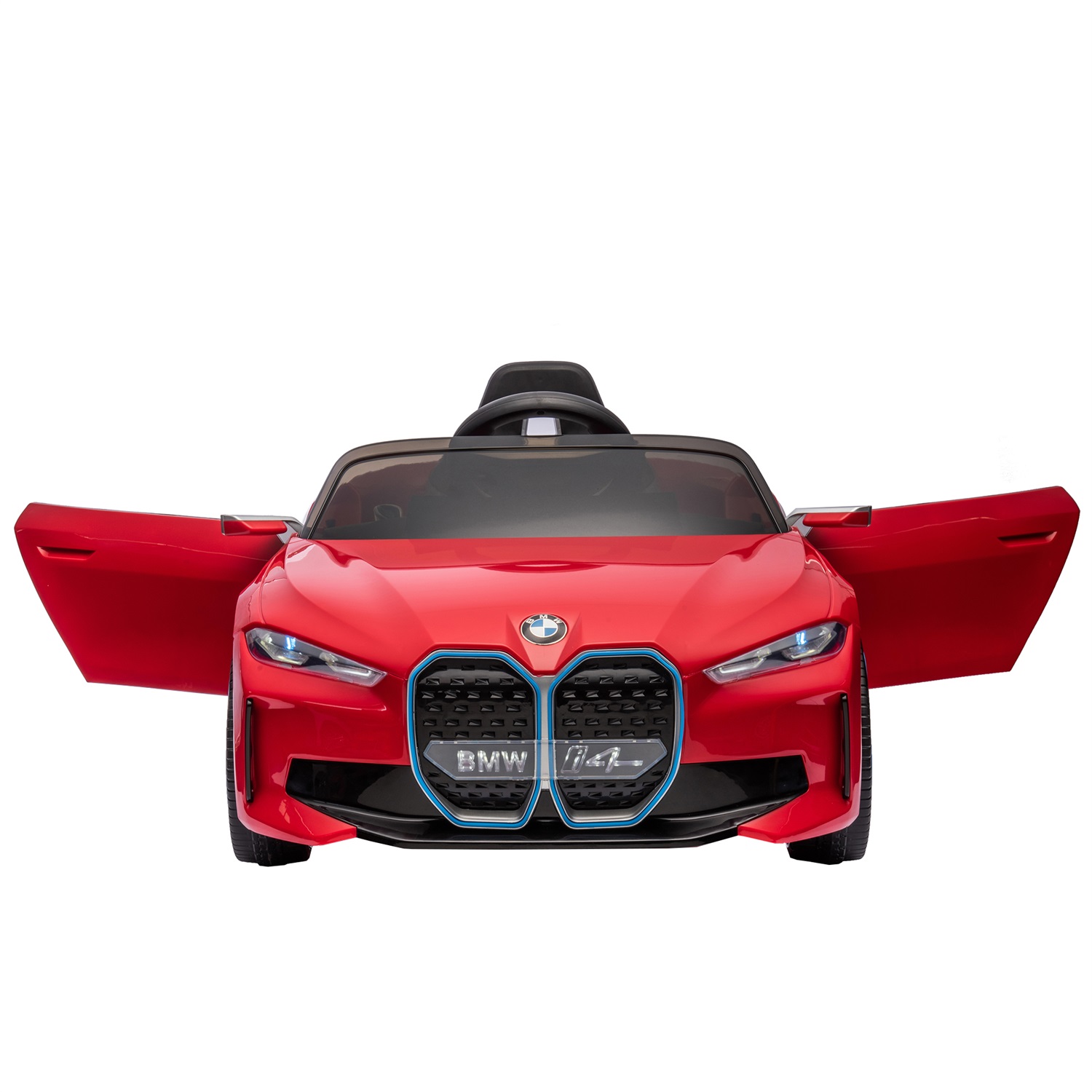 CIPACHO Licensed BMW I4, 12V Kids Ride On Car with 2.4G Parents Remote Control, Electric Kids Car with USB, MP3, Bluetooth, 3 Speed Adjustable, Red