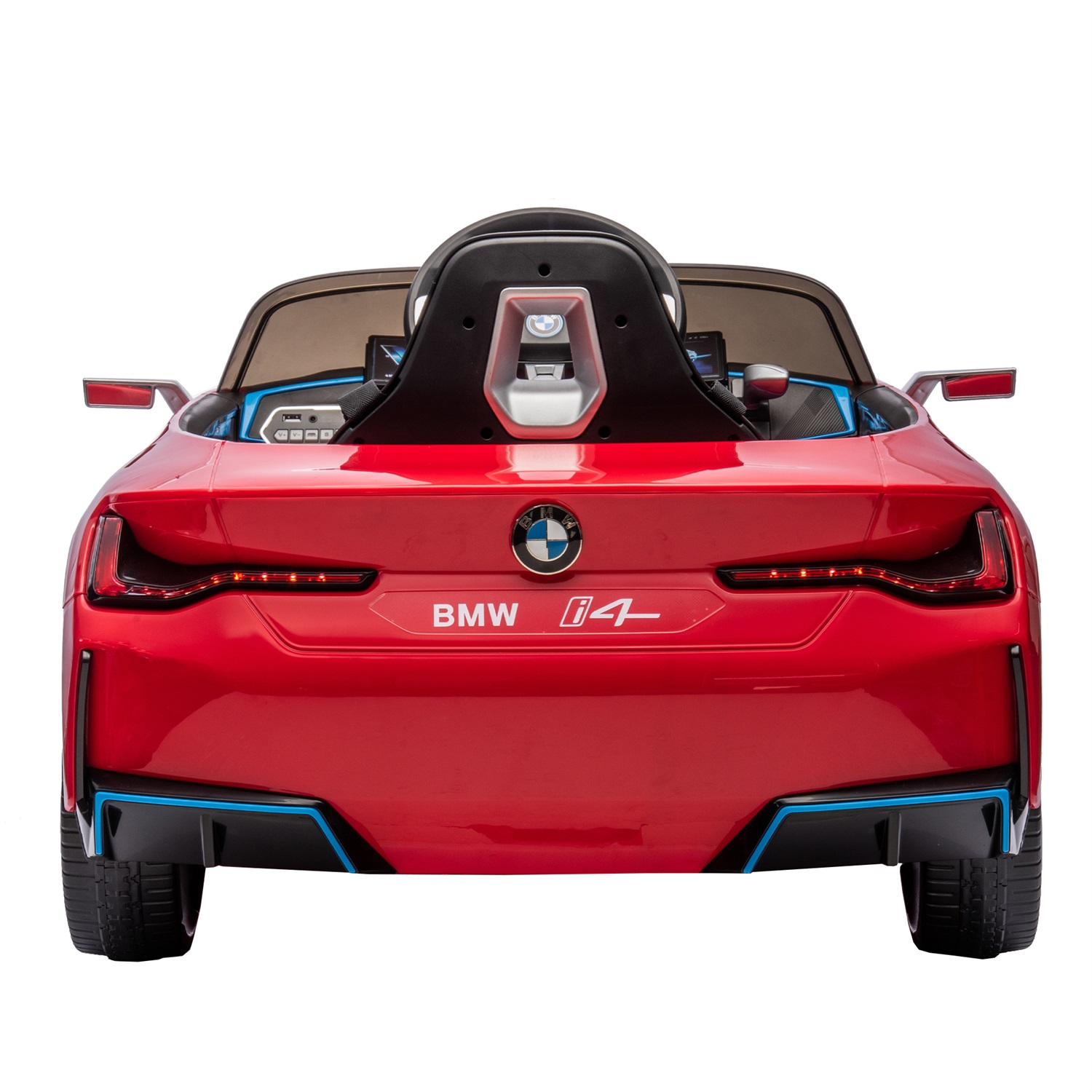 CIPACHO Licensed BMW I4, 12V Kids Ride On Car with 2.4G Parents Remote Control, Electric Kids Car with USB, MP3, Bluetooth, 3 Speed Adjustable, Red