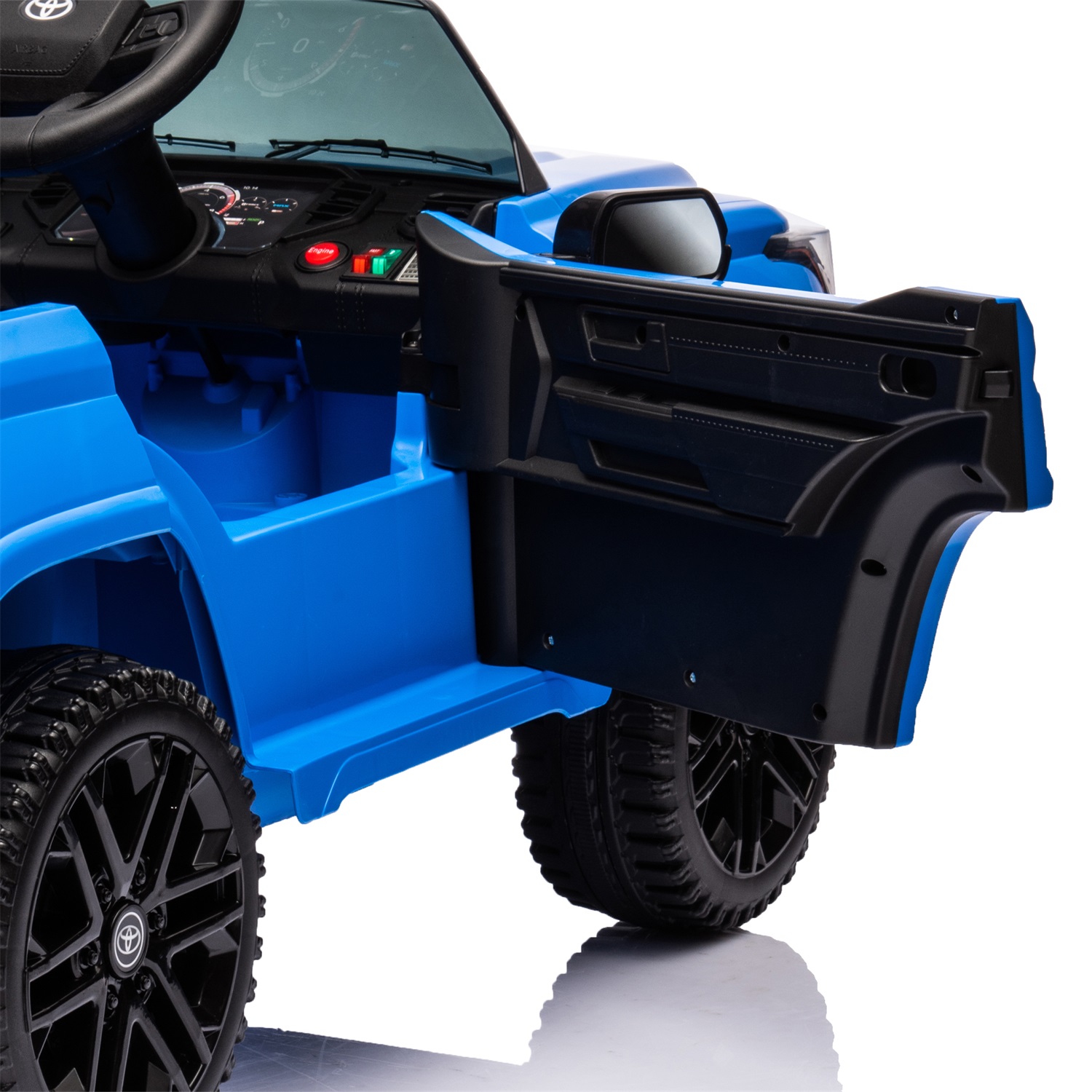 CIPACHO 12V Battery Powered Licensed Toyota Tundra Kids Ride On Truck with Remote Control, Bluetooth, MP3, Blue