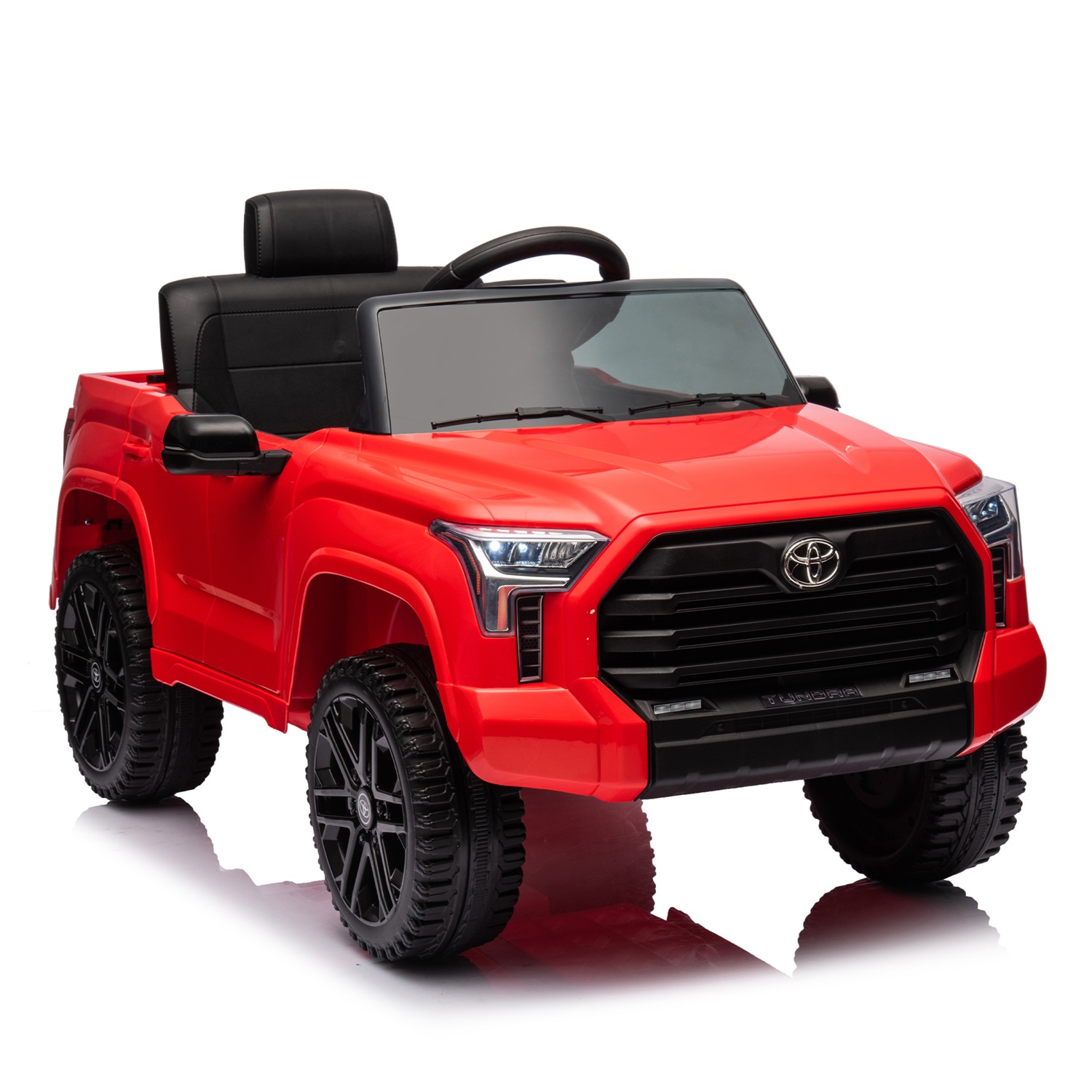 CIPACHO 12V Battery Powered Licensed Toyota Tundra Kids Ride On Truck with Remote Control, Bluetooth, MP3, Red