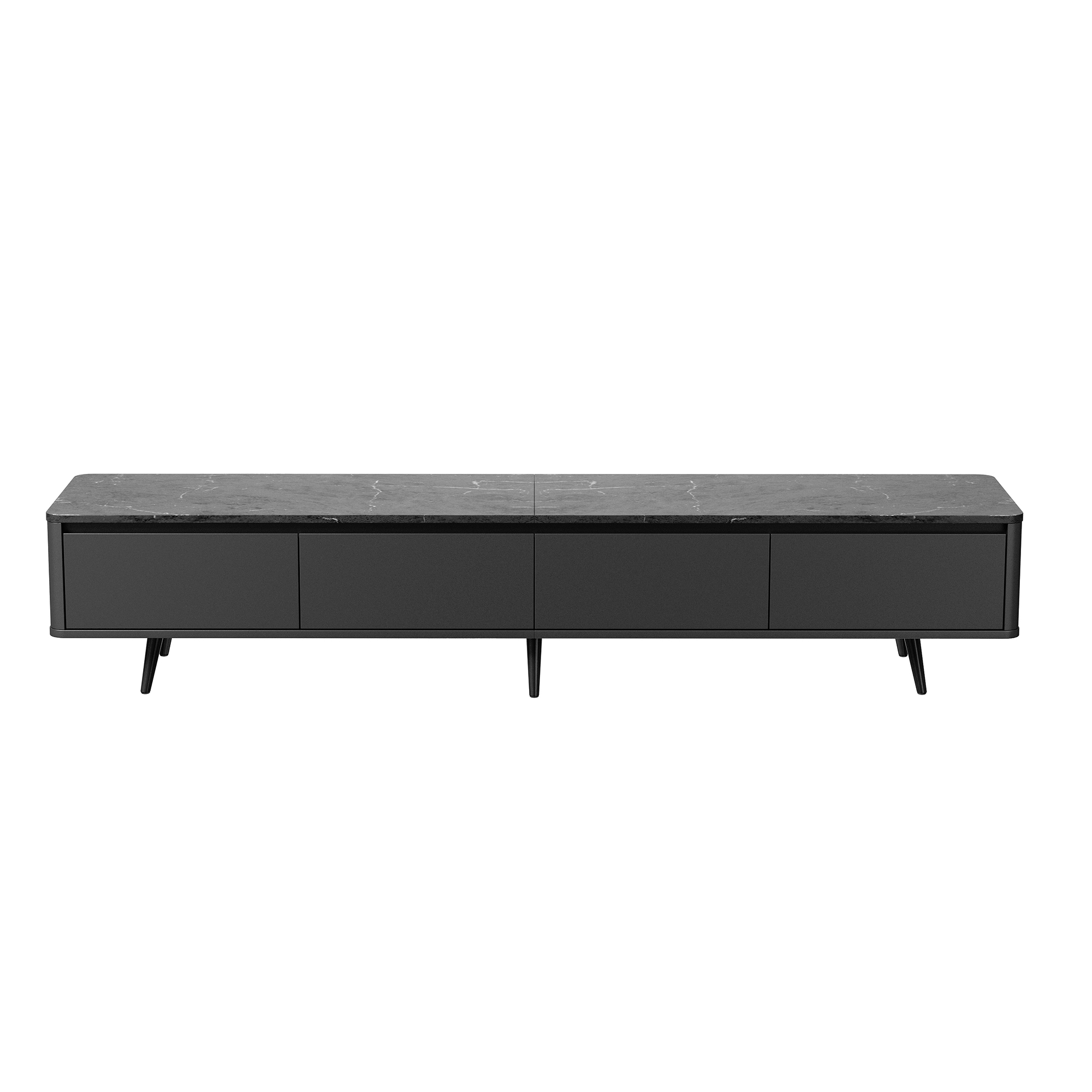 Spaco 70" TV Stand with 4 Drawers Media Console Entertainment Center, TV Cabinet for Living Room, Black