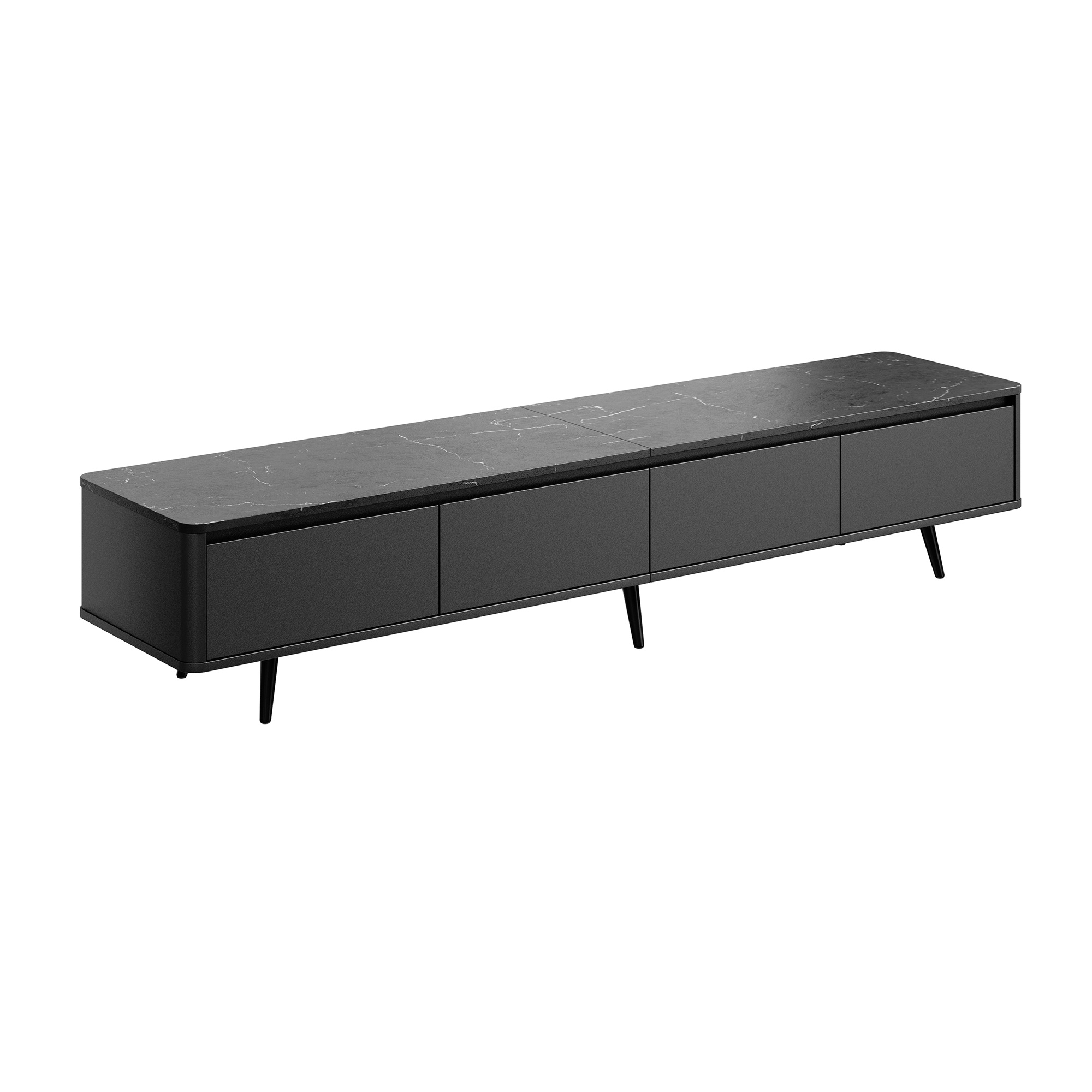 Spaco 70" TV Stand with 4 Drawers Media Console Entertainment Center, TV Cabinet for Living Room, Black