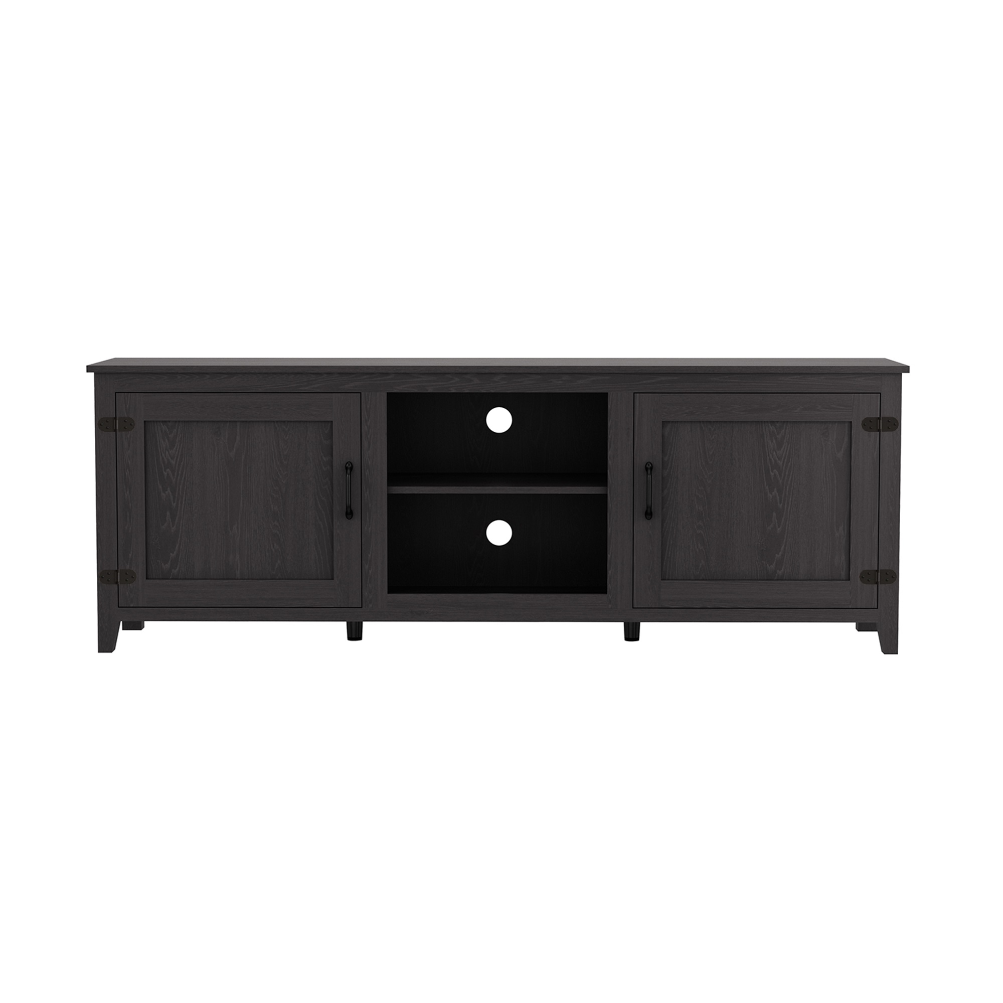 Kepooman TV Stand Console, TV Entertainment Center with Doors for TVs up to 77", Black Kepooman TV Stand Console, TV Entertainment Center with Doors for TVs up to 77", Black