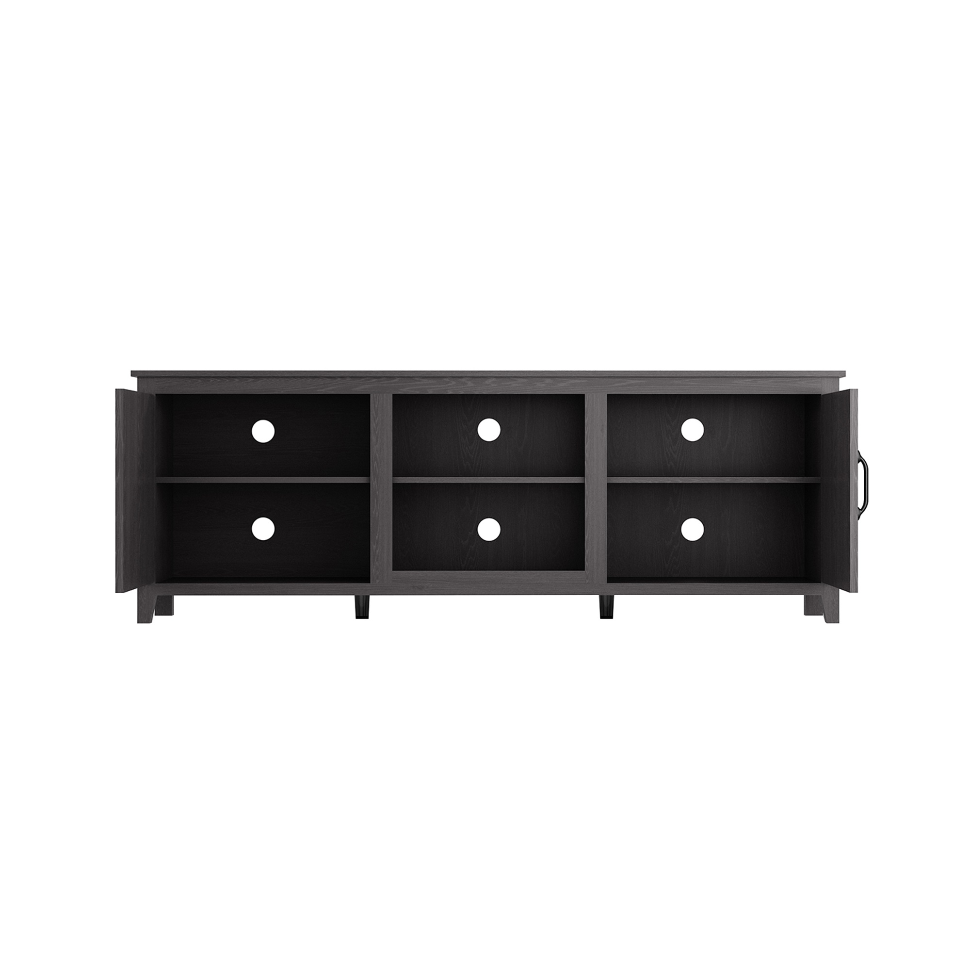 Kepooman TV Stand Console, TV Entertainment Center with Doors for TVs up to 77", Black Kepooman TV Stand Console, TV Entertainment Center with Doors for TVs up to 77", Black