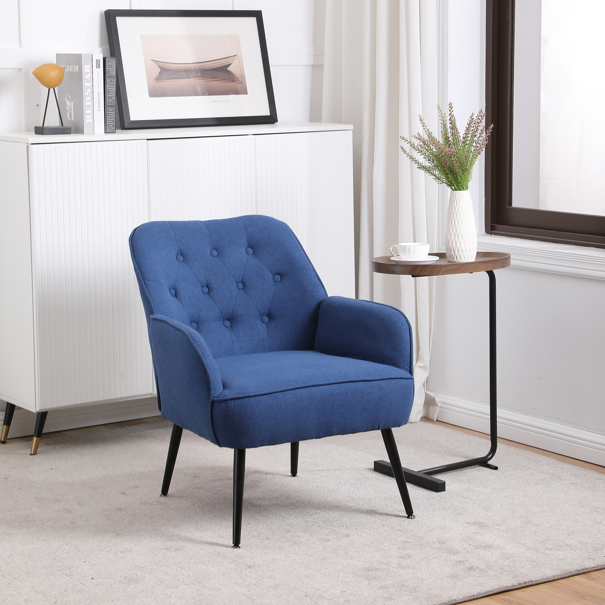 Kadyn 31" Armchair, Single Sofa Chairs for Living Room, Blue Lounge Chair