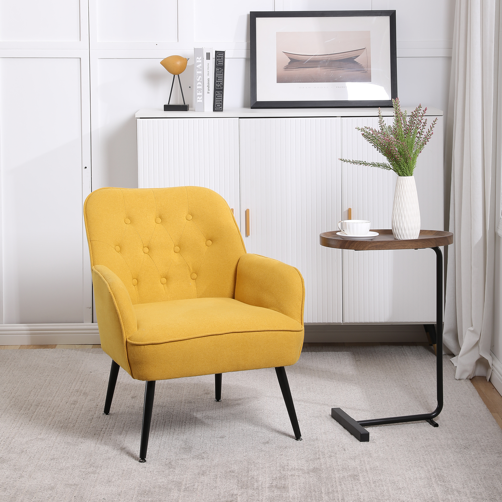 Kadyn 31" Armchair, Single Sofa Chairs for Living Room, Yellow Lounge Chair